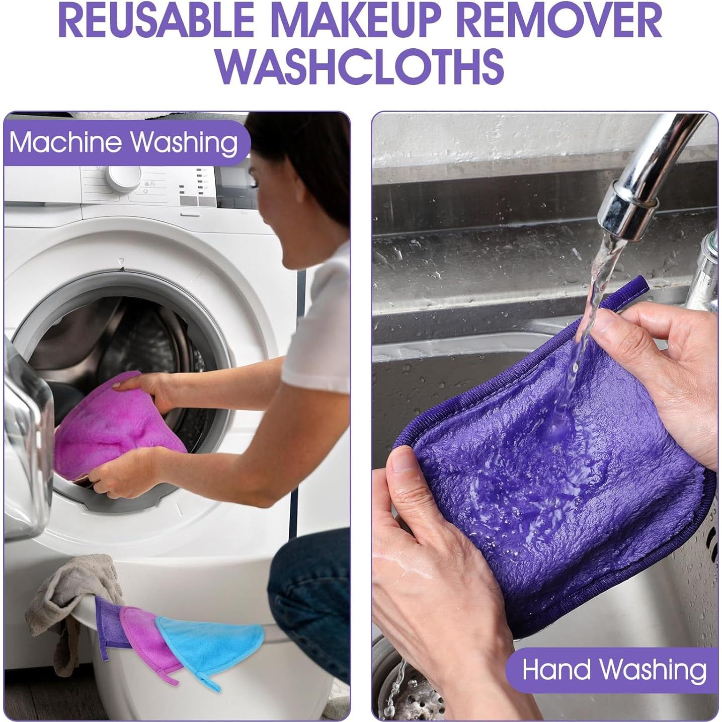 Paquete de 15 Toallitas Desmaquillantes Reutilizables TIESOME 16.5x15.5cm