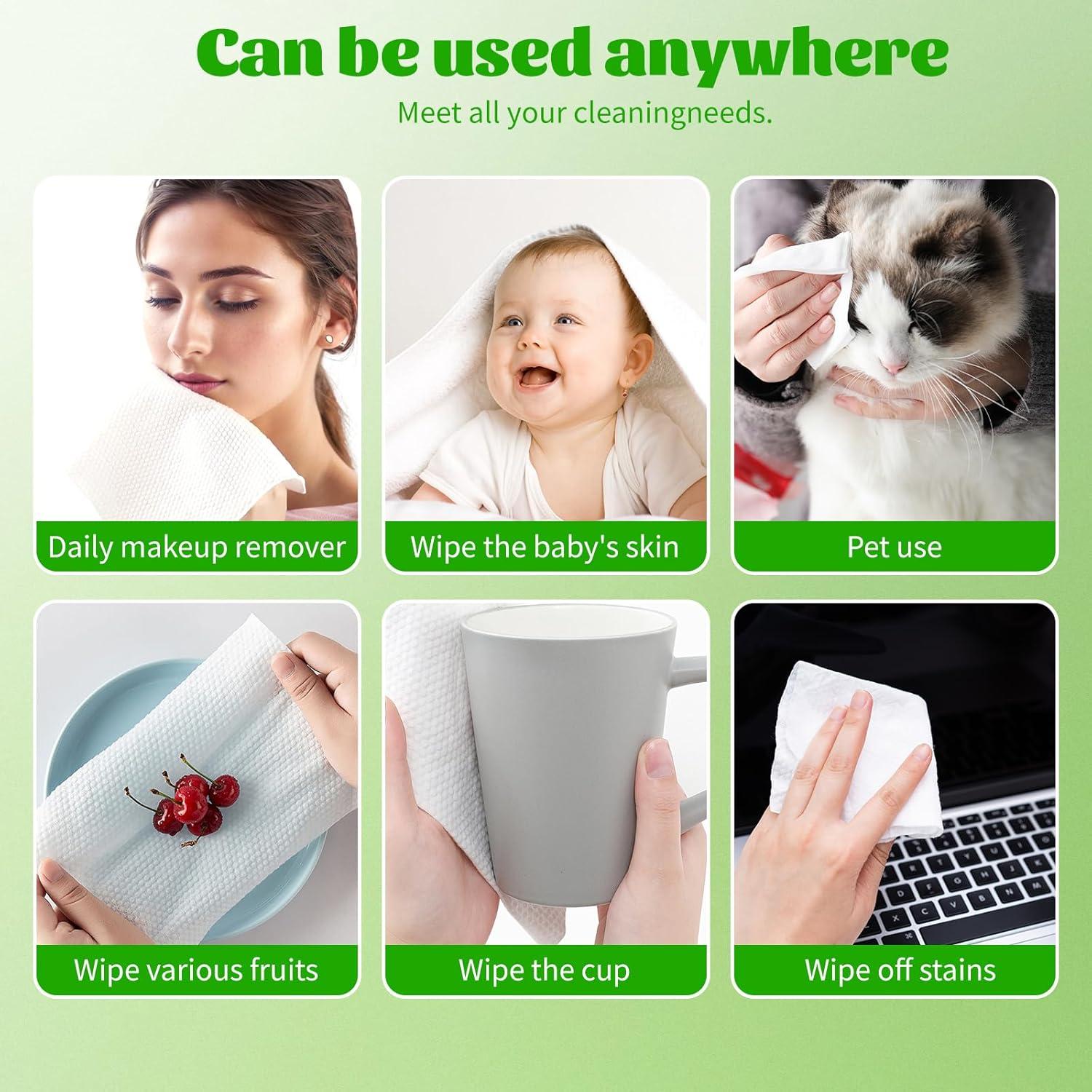 Toallas Faciales Desechables BFHKXW 100 Hojas Biodegradables