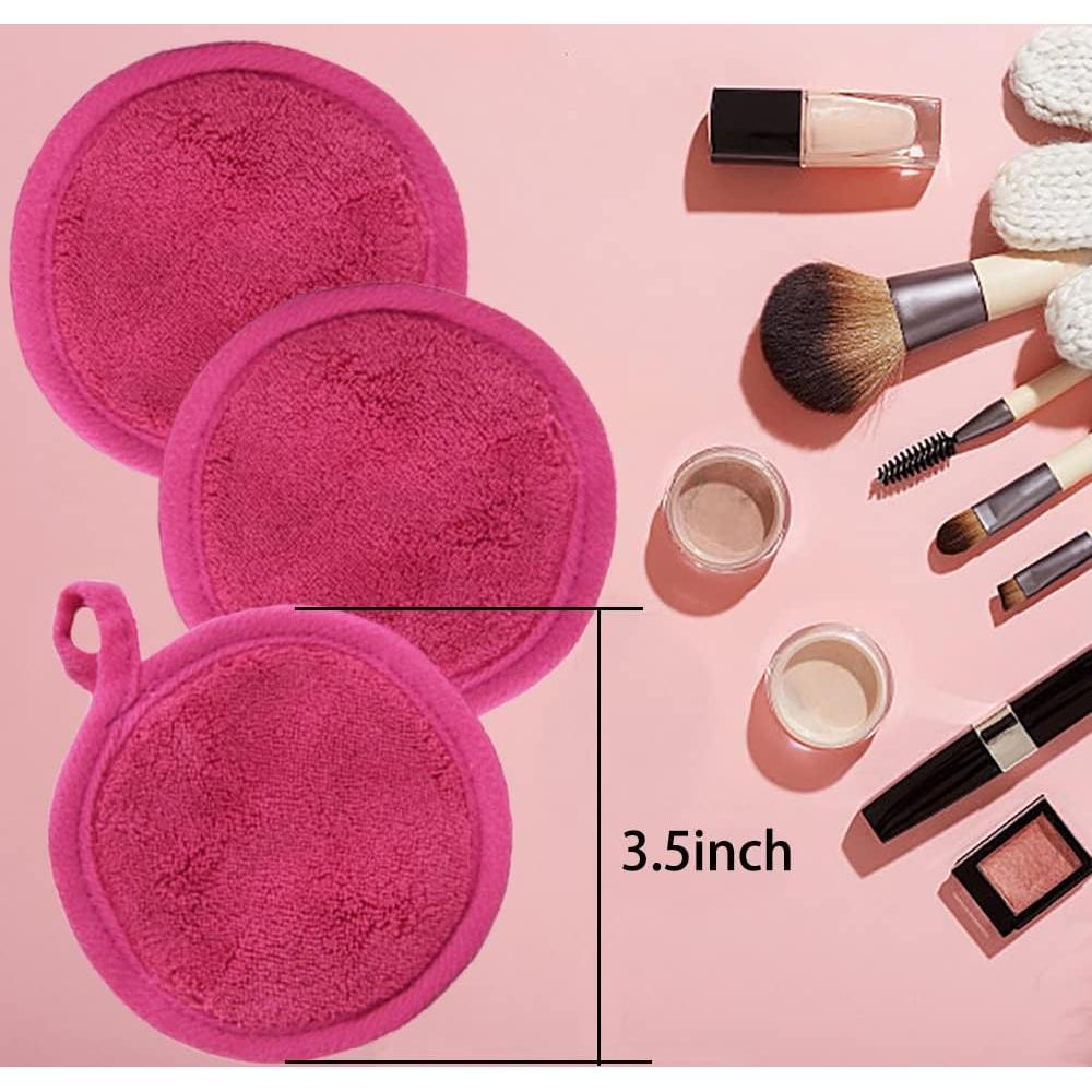 Discos Desmaquillantes Reutilizables BloomSesame 16 Unidades Microfibra Rosa