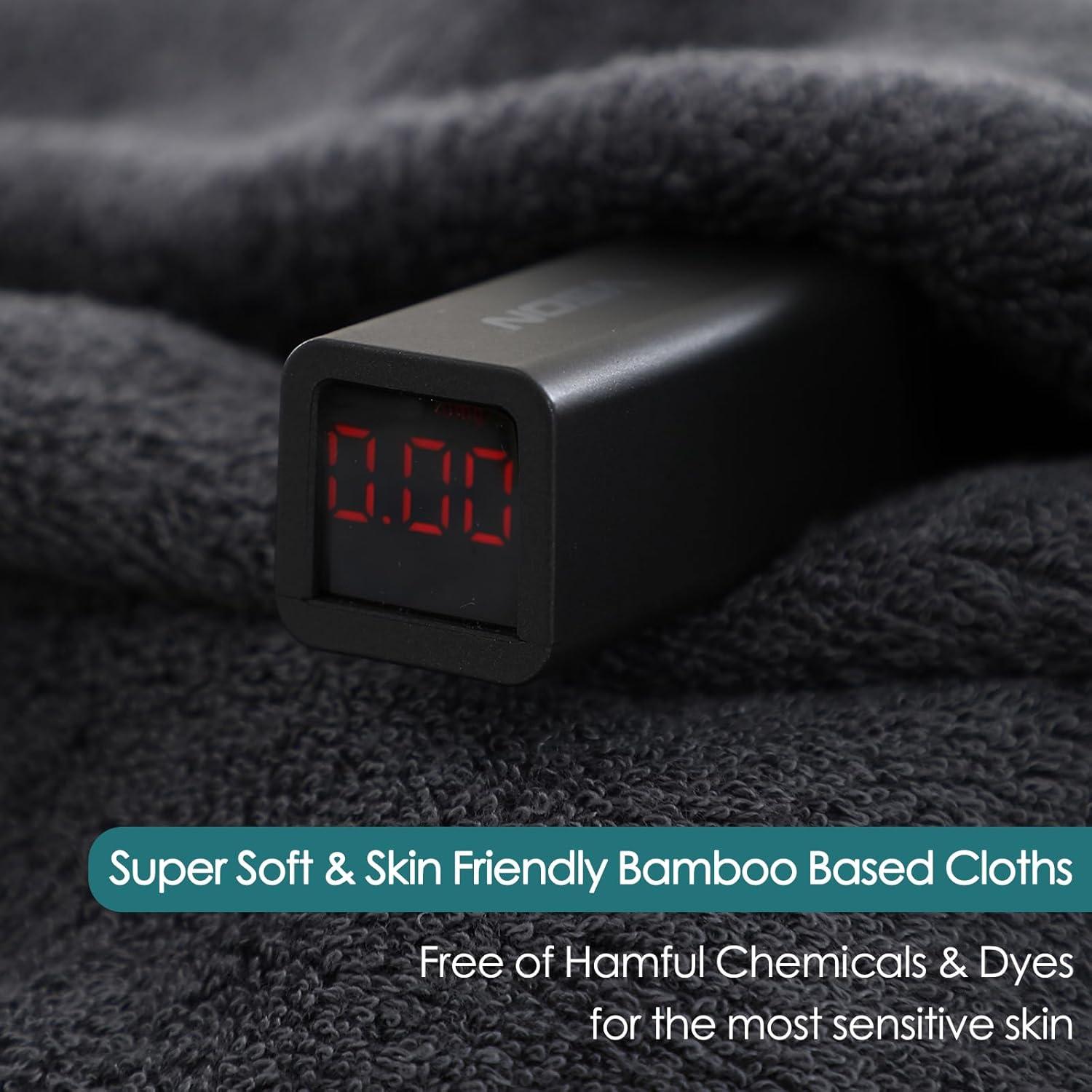 Paquete de 6 Toallas de Lavado Jeffsun 100% Rayón Gris 25.4 cm