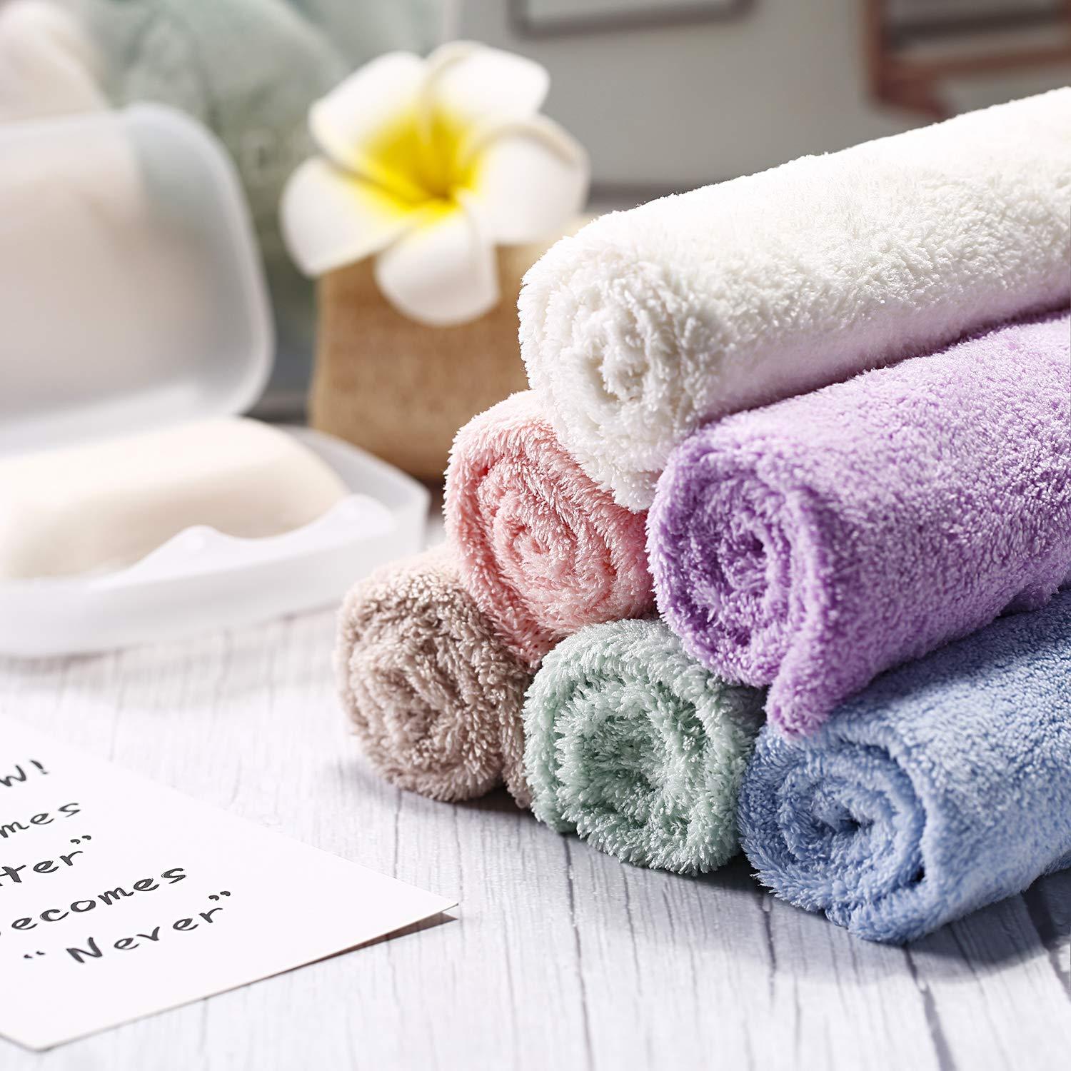 Paños de Lavado Facial Syhood 12 Pcs Microfibra 25.4 cm