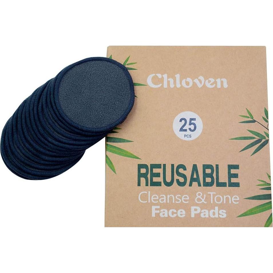 Almohadillas Desmaquillantes Reutilizables Chloven 25 Pzas Bambú