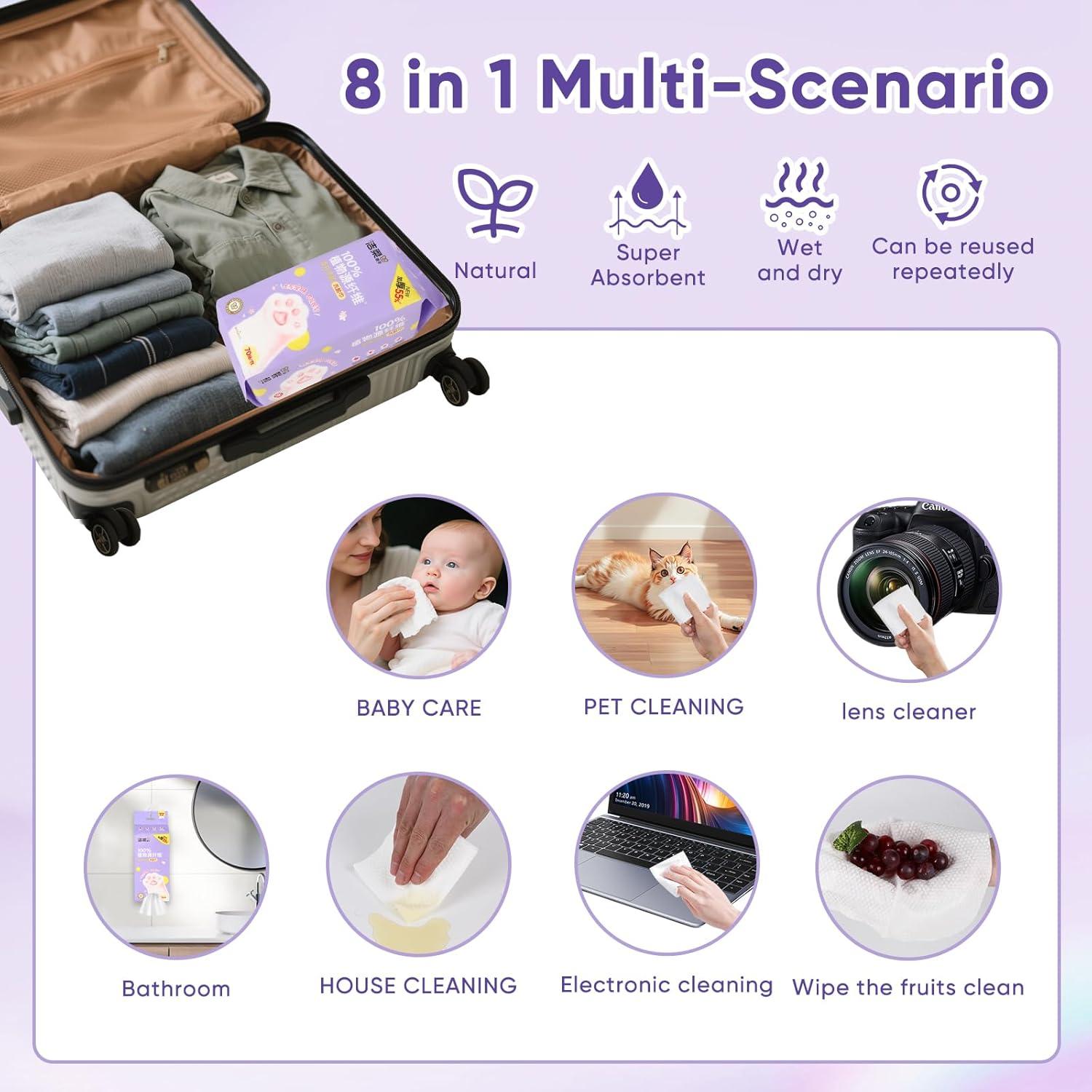 Toallas Desechables C&S 70 Unidades Biodegradables Lyocell