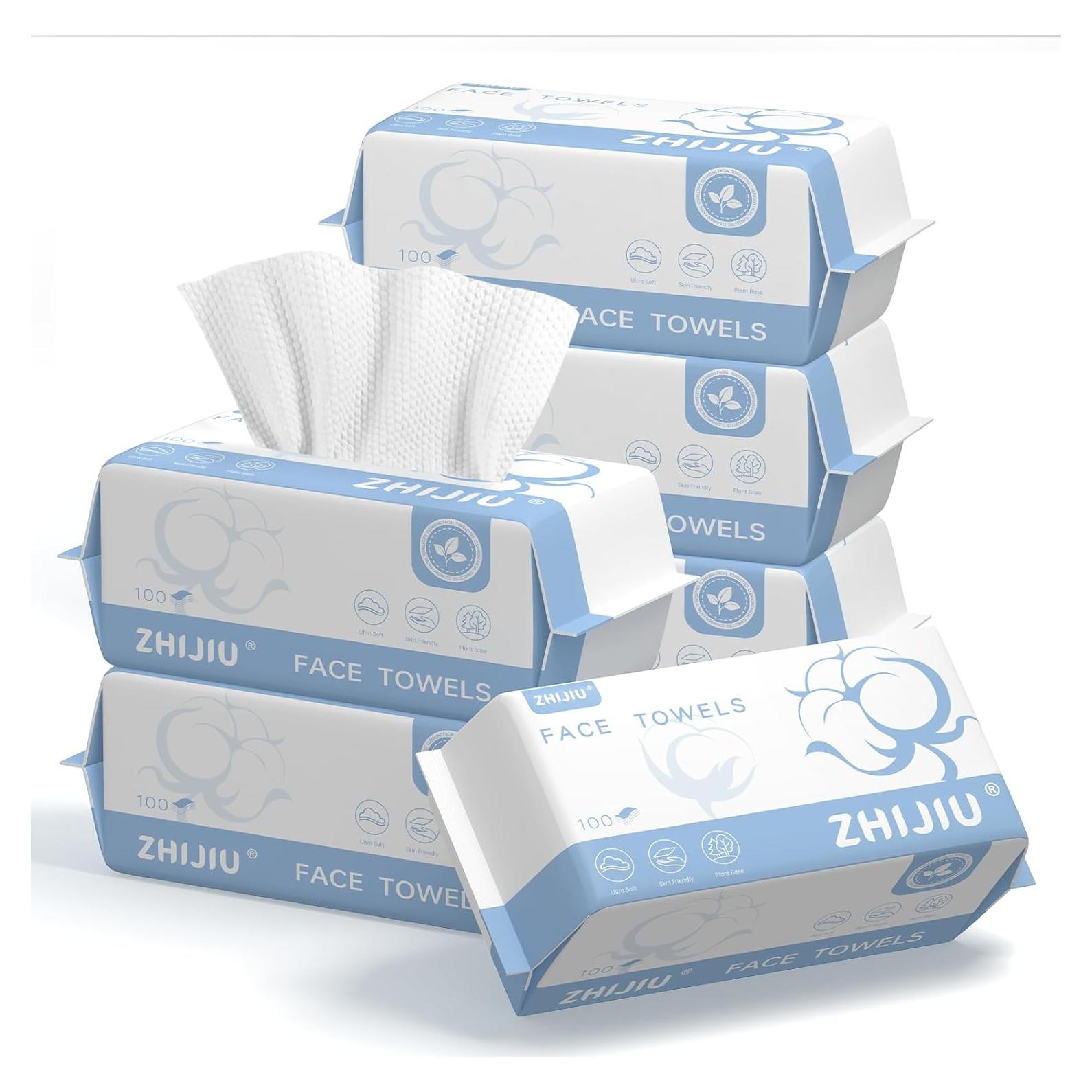 Toallas Faciales Desechables ZHIJIU 600 Unidades 20x20 cm