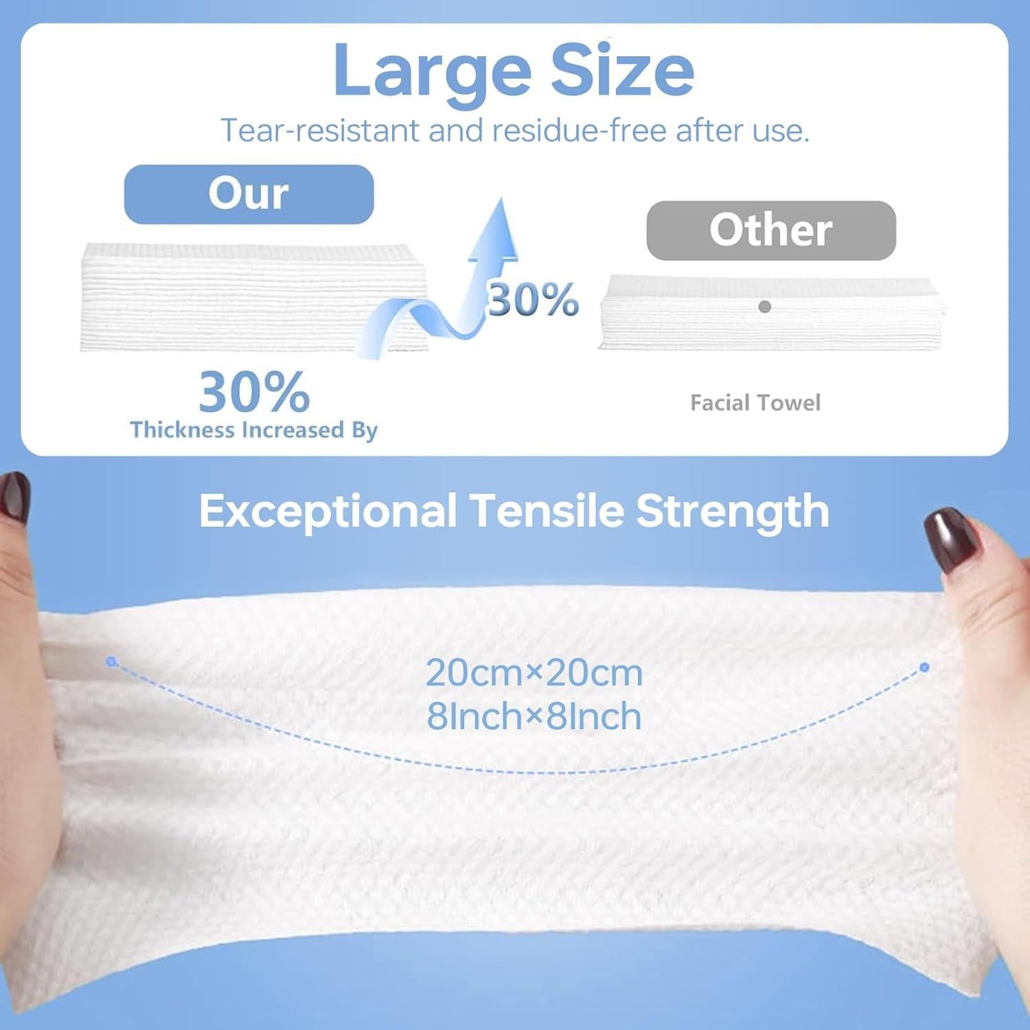 Toallas Faciales Desechables ZHIJIU 600 Unidades 20x20 cm