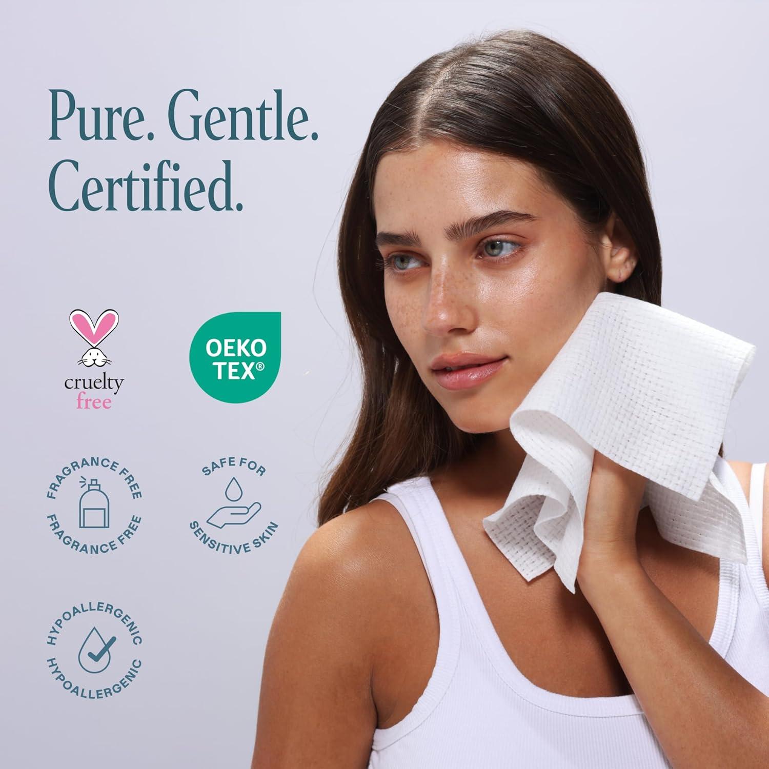 Toallas Faciales Desechables Cliganic XL - 50 Unidades Hipoalergénicas