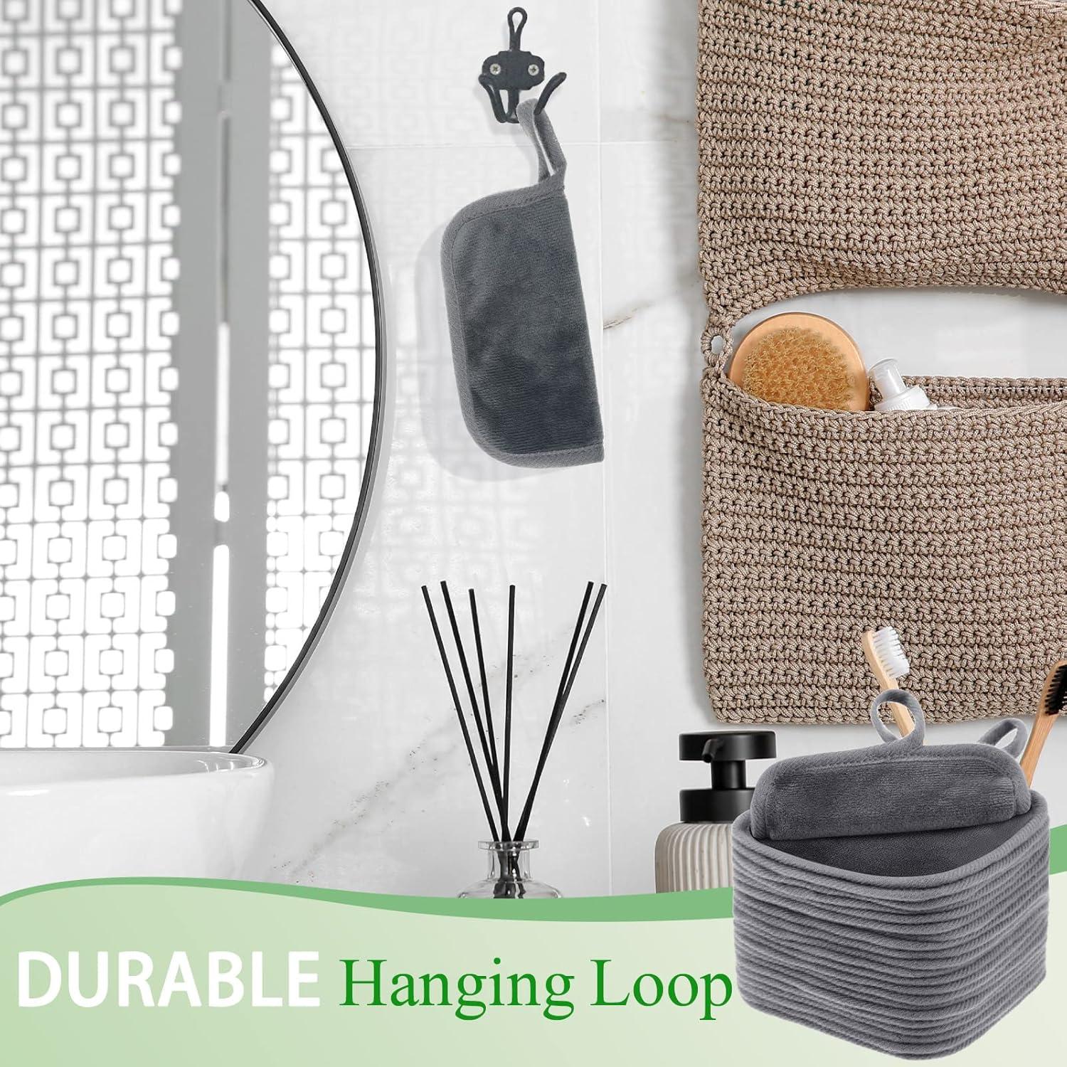 32 Paños Desmaquillantes Reutilizables Microfibra Moukeren Gris 12.7x12.7cm