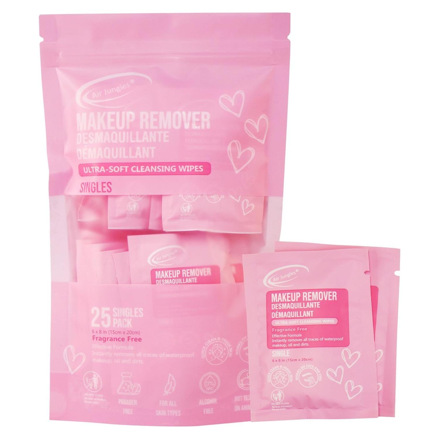 Toallitas Desmaquillantes Air Jungles 25 Unidades Ultra Suaves