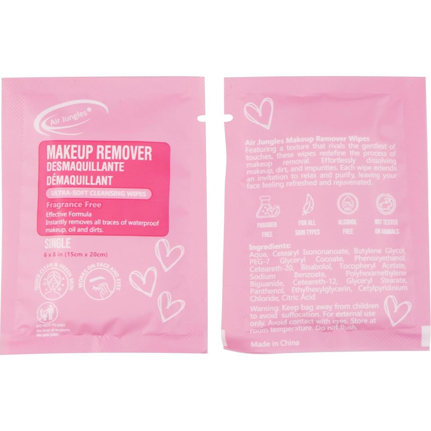 Toallitas Desmaquillantes Air Jungles 25 Unidades Ultra Suaves