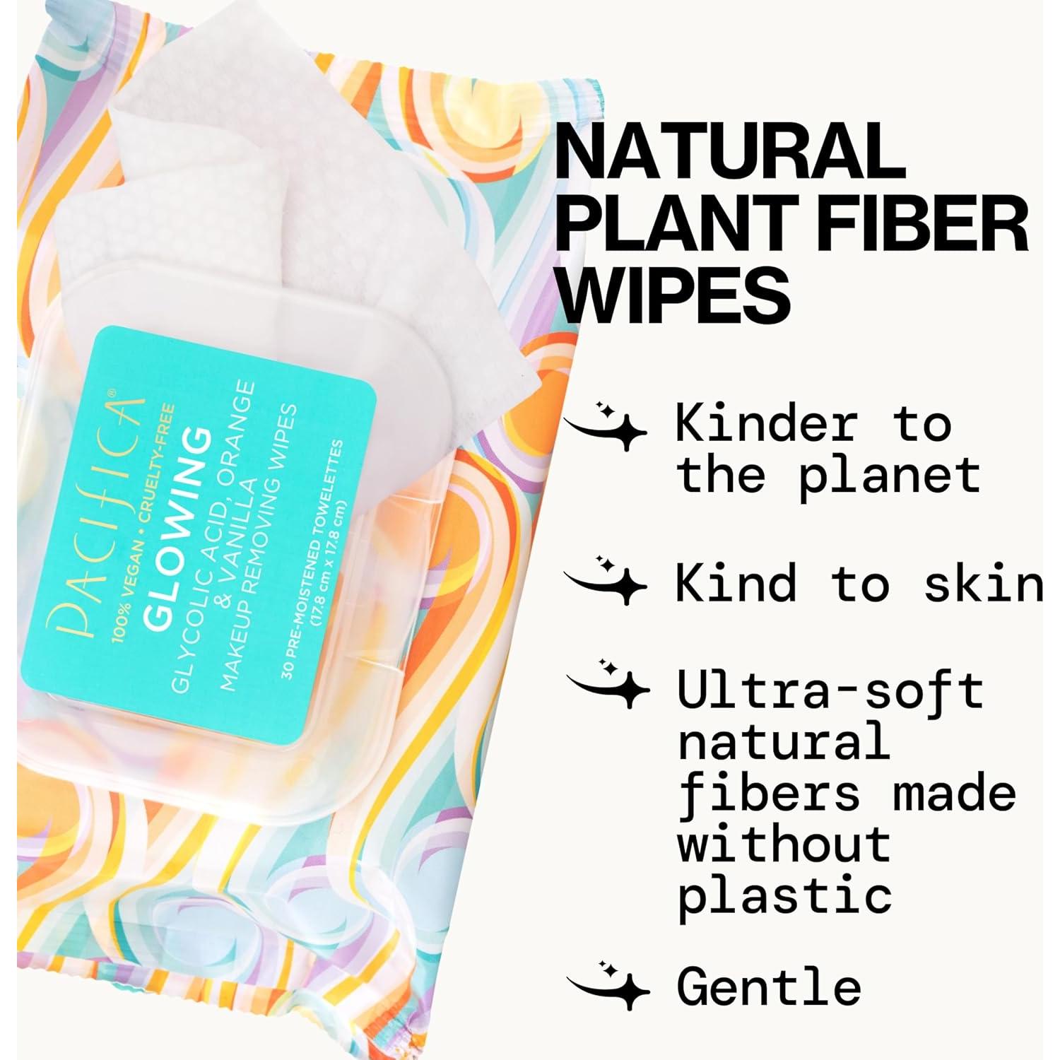 Toallitas Desmaquillantes Pacifica 30 Unidades - Exfoliantes Veganas