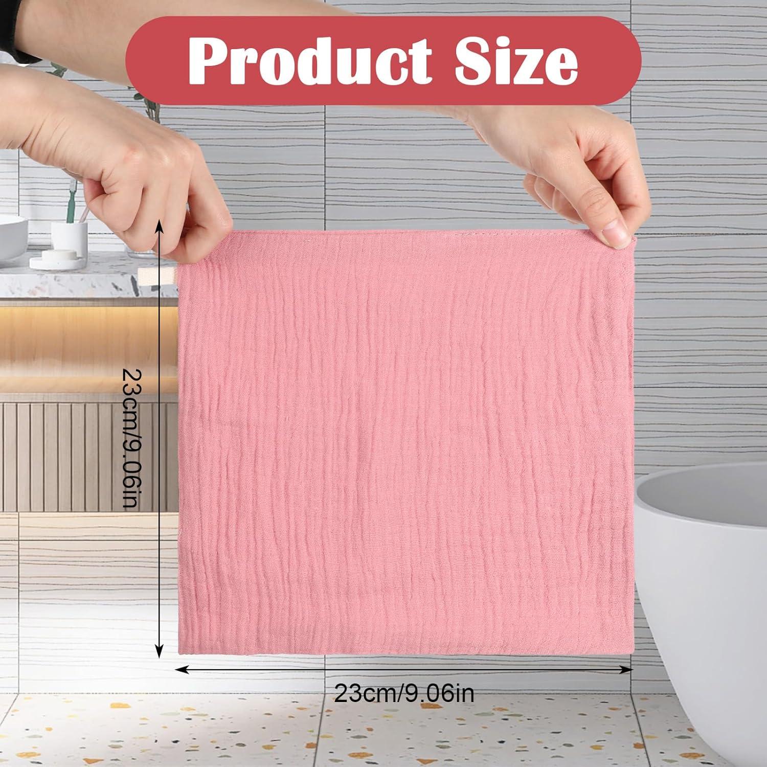 Paquete de 4 Toallas Faciales Reutilizables Qianyu 23x23 cm