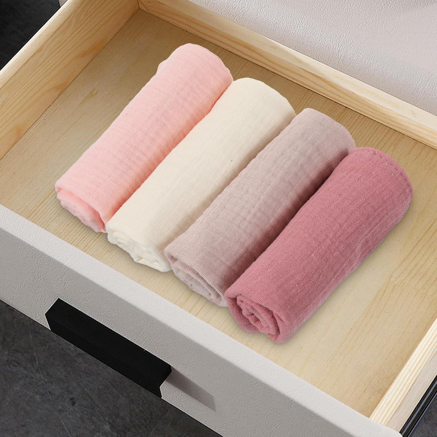 Paquete de 4 Toallas Faciales Reutilizables Qianyu 23x23 cm