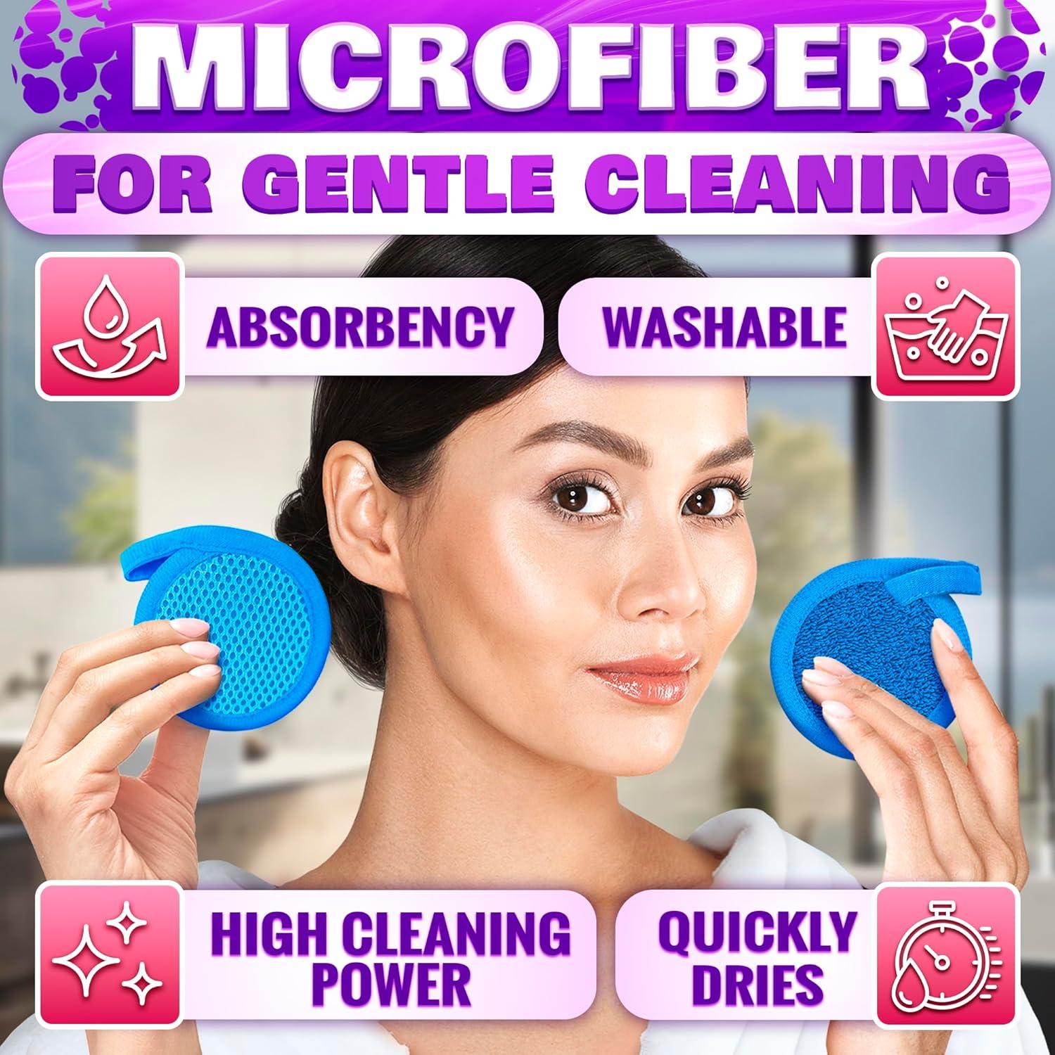 Paño Desmaquillante Exfoliante BURIUS - 3 Pcs Microfibra 8.1 cm