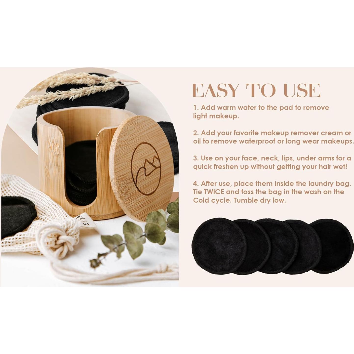 Discos Desmaquillantes Reutilizables EIRA - Algodón y Bambú