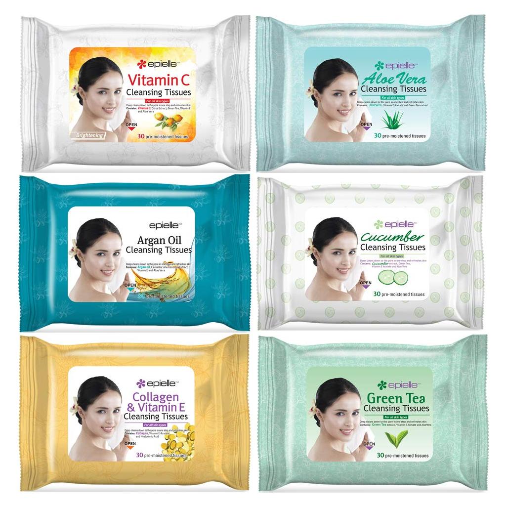Toallitas Desmaquillantes Epielle 30 Unidades, Veganas y Suaves