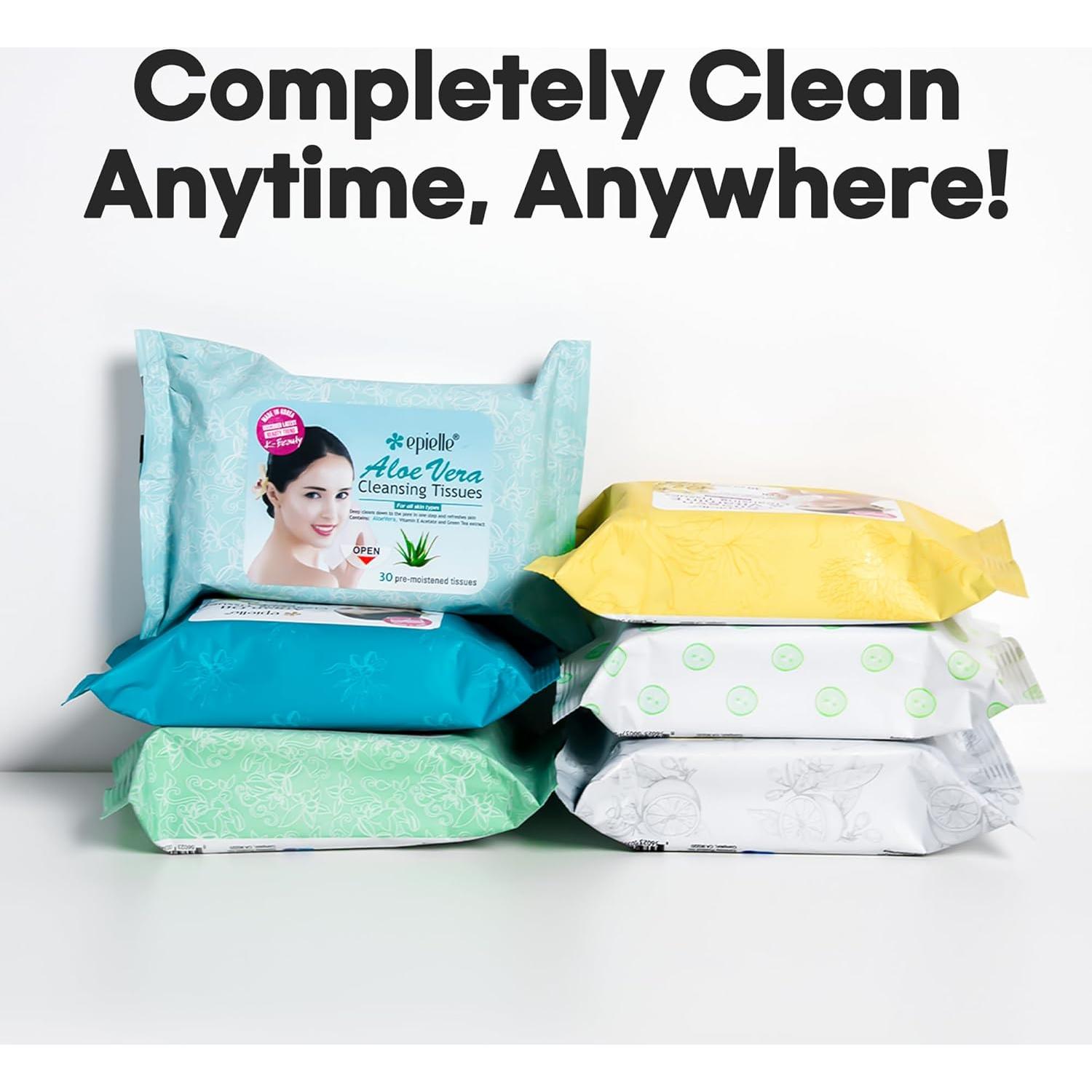 Toallitas Desmaquillantes Epielle 30 Unidades, Veganas y Suaves