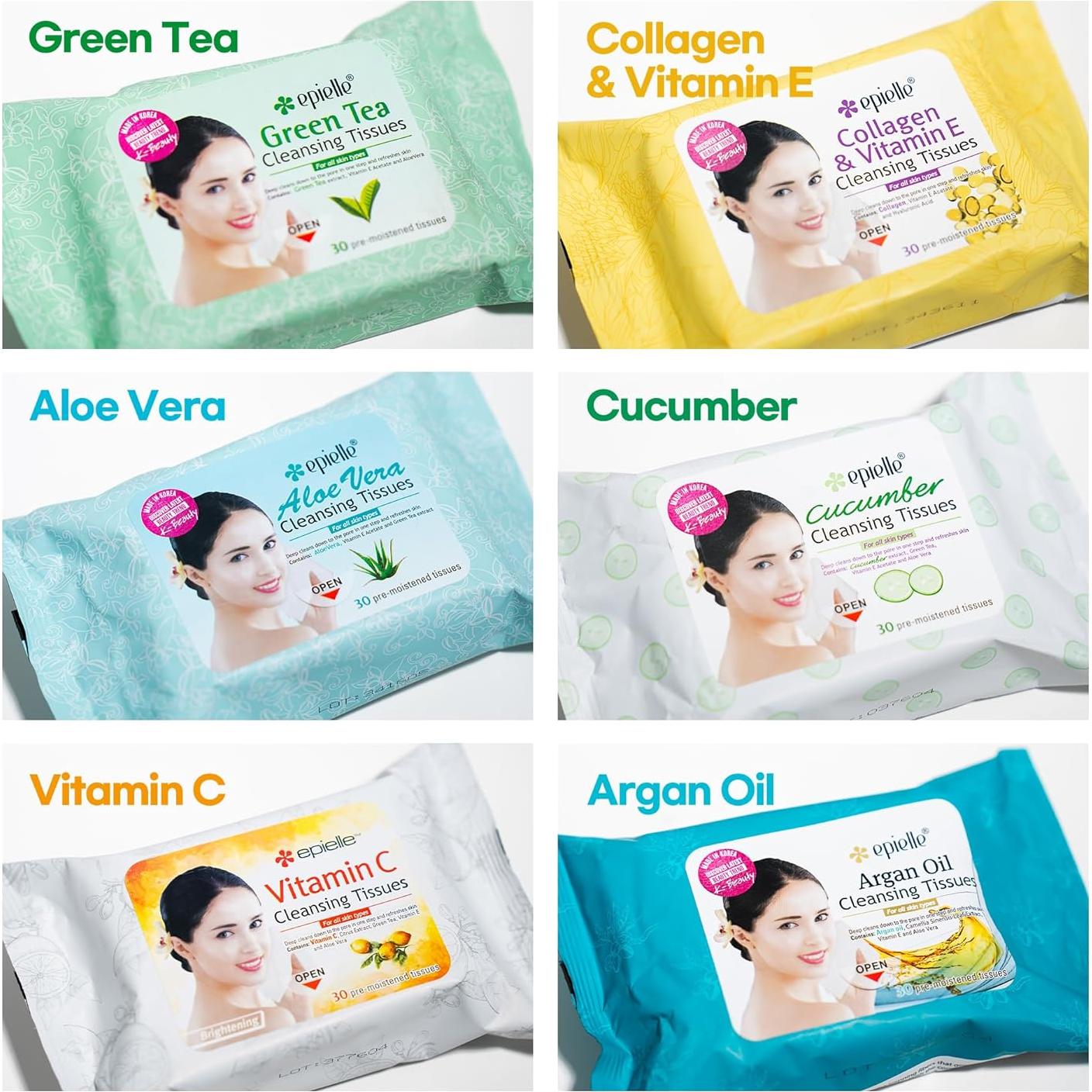 Toallitas Desmaquillantes Epielle 30 Unidades, Veganas y Suaves