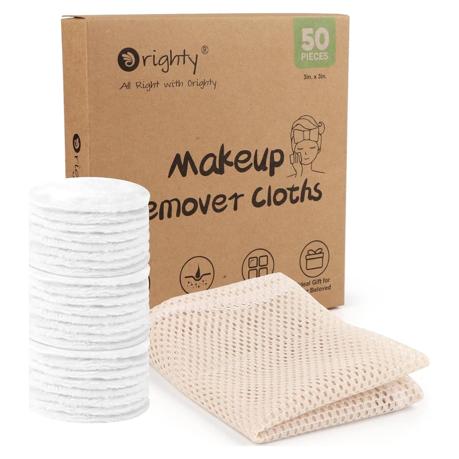 Almohadillas Reutilizables de Microfibra Orighty 50 Unidades Blancas