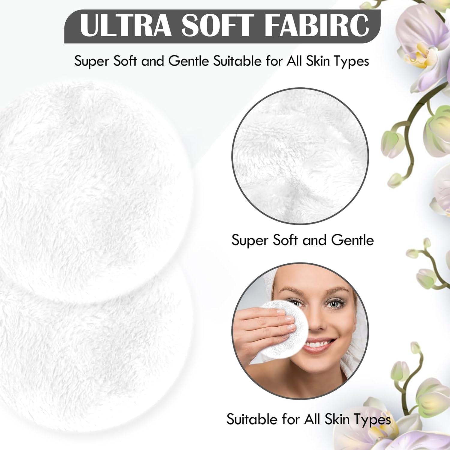 Almohadillas Reutilizables de Microfibra Orighty 50 Unidades Blancas