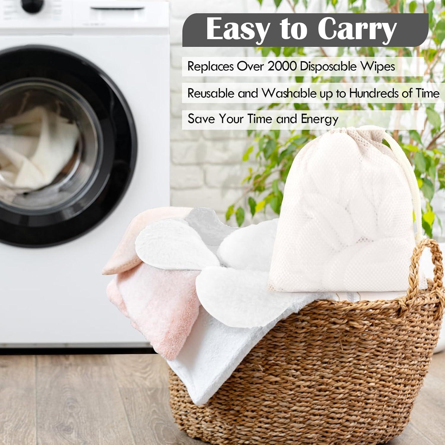 Almohadillas Reutilizables de Microfibra Orighty 50 Unidades Blancas