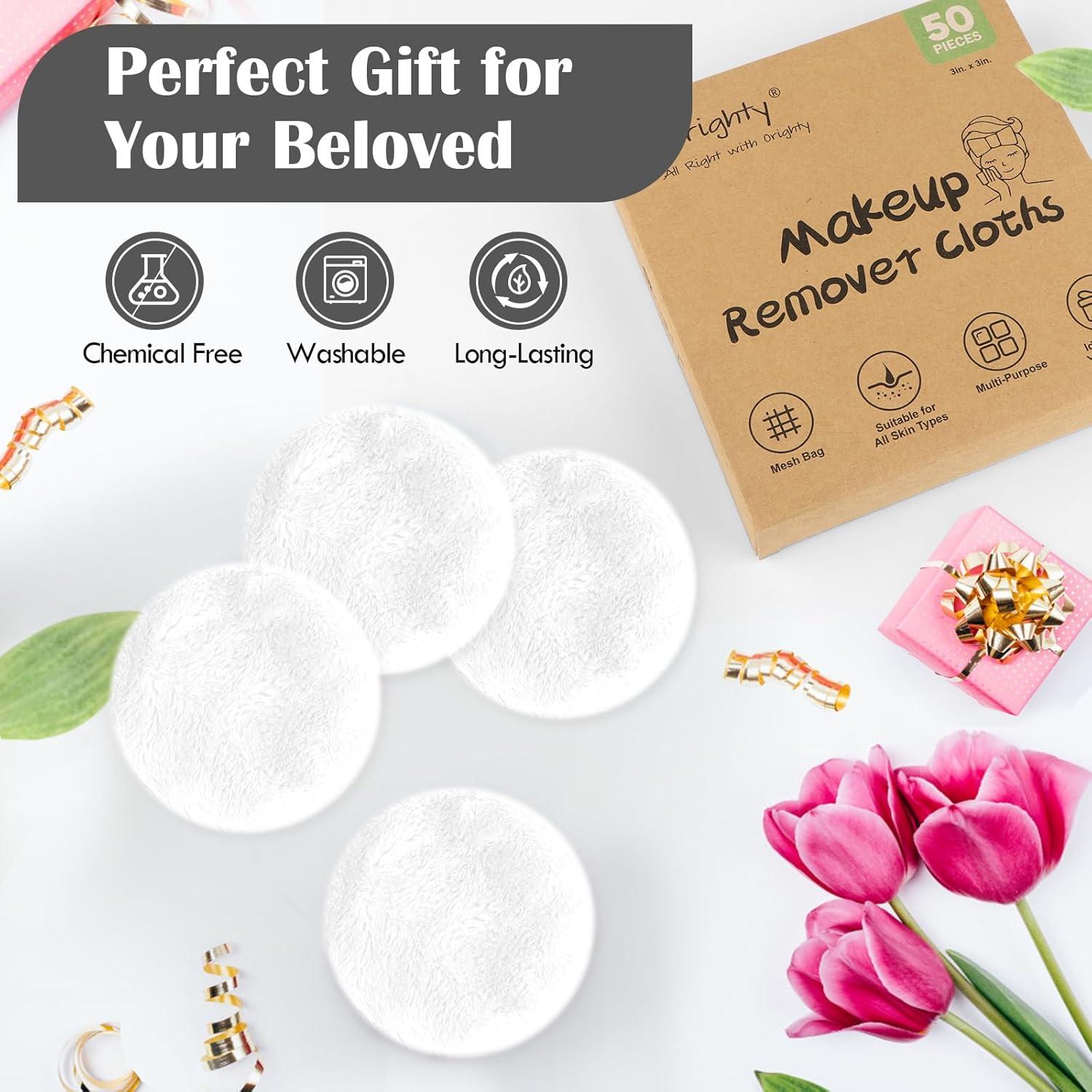 Almohadillas Reutilizables de Microfibra Orighty 50 Unidades Blancas