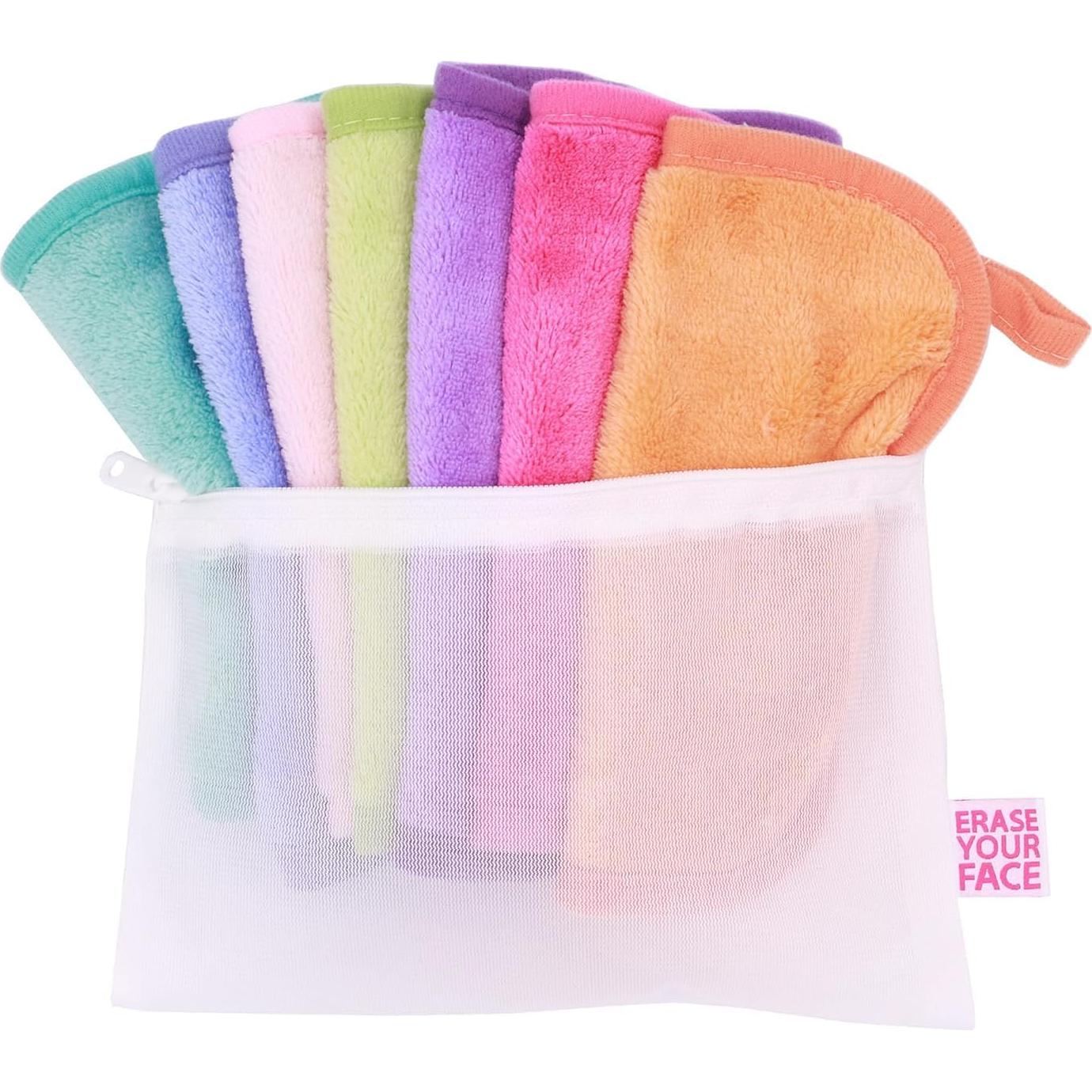 Toallas Desmaquillantes ERASE YOUR FACE - Microfibra Reutilizables 7 Unidades