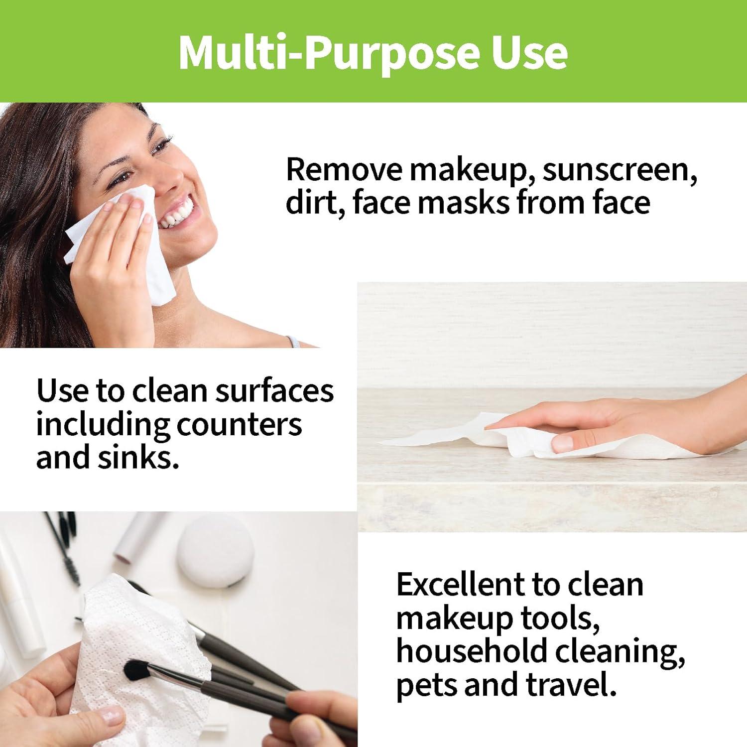 Toallas Faciales XL ForPro - 50 Unidades Biodegradables Veganas