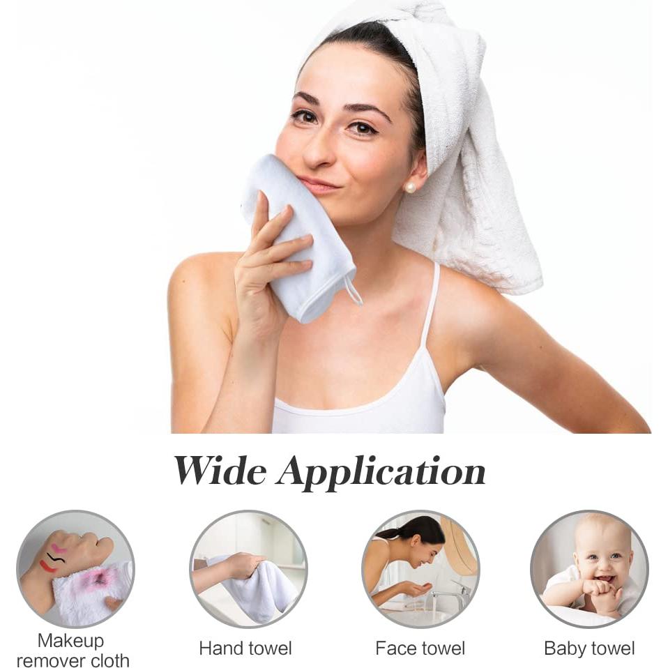 Paños de Microfibra Reutilizables Sinland 30x30 cm 6 Piezas Blancos