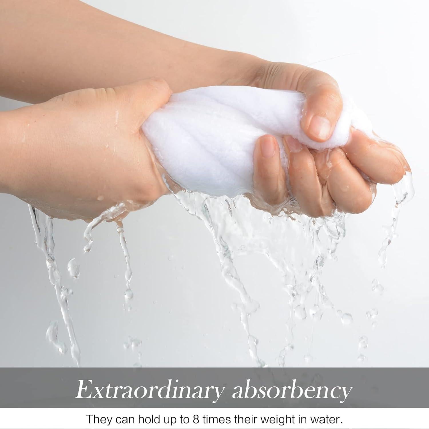 Paños de Microfibra Reutilizables Sinland 30x30 cm 6 Piezas Blancos