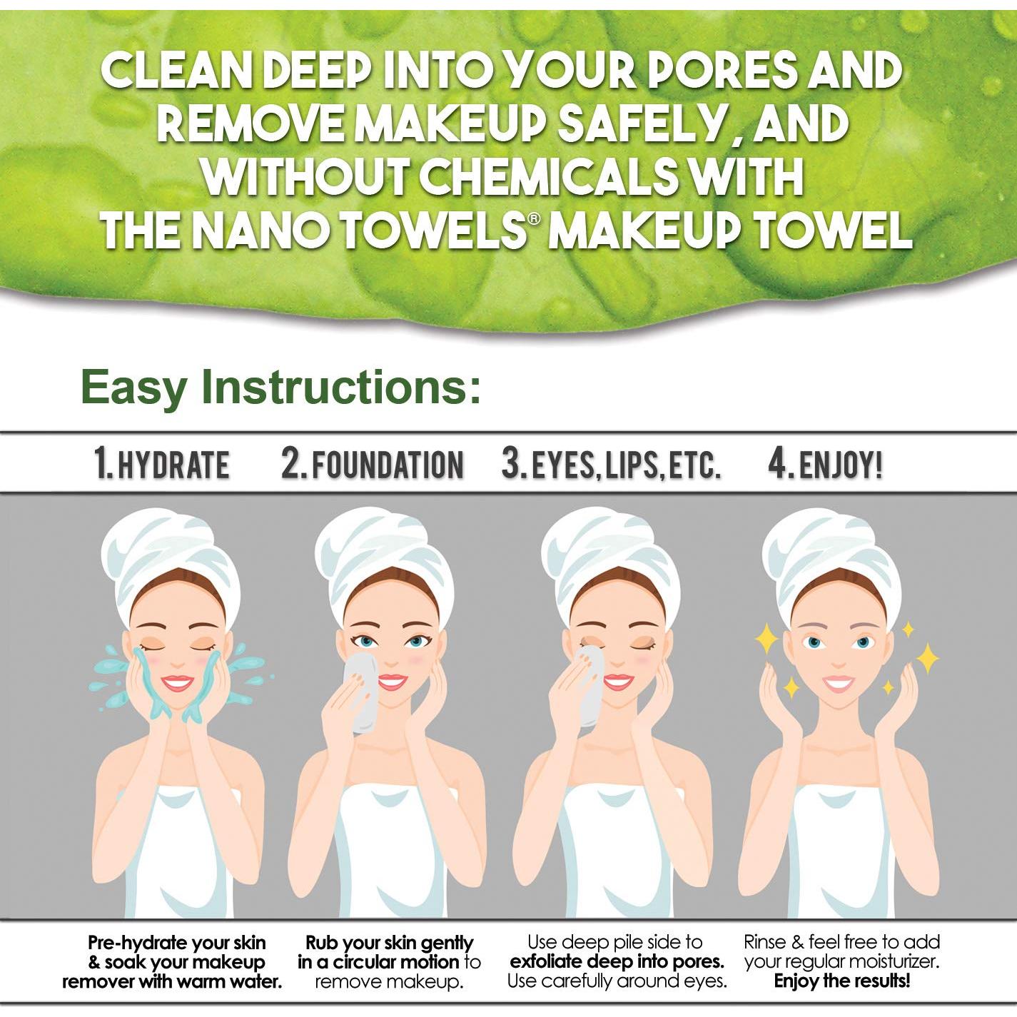 Toalla Nano Desmaquillante Life Miracle Gris 20x11 cm