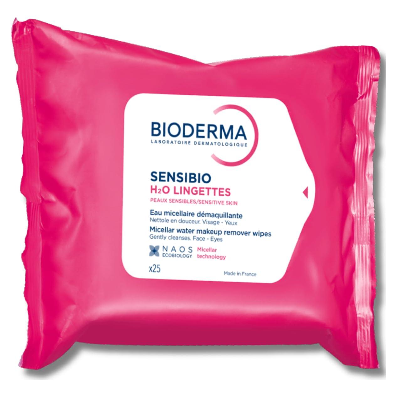 Toallitas Desmaquillantes Bioderma Sensibio H2O - 25 Unidades