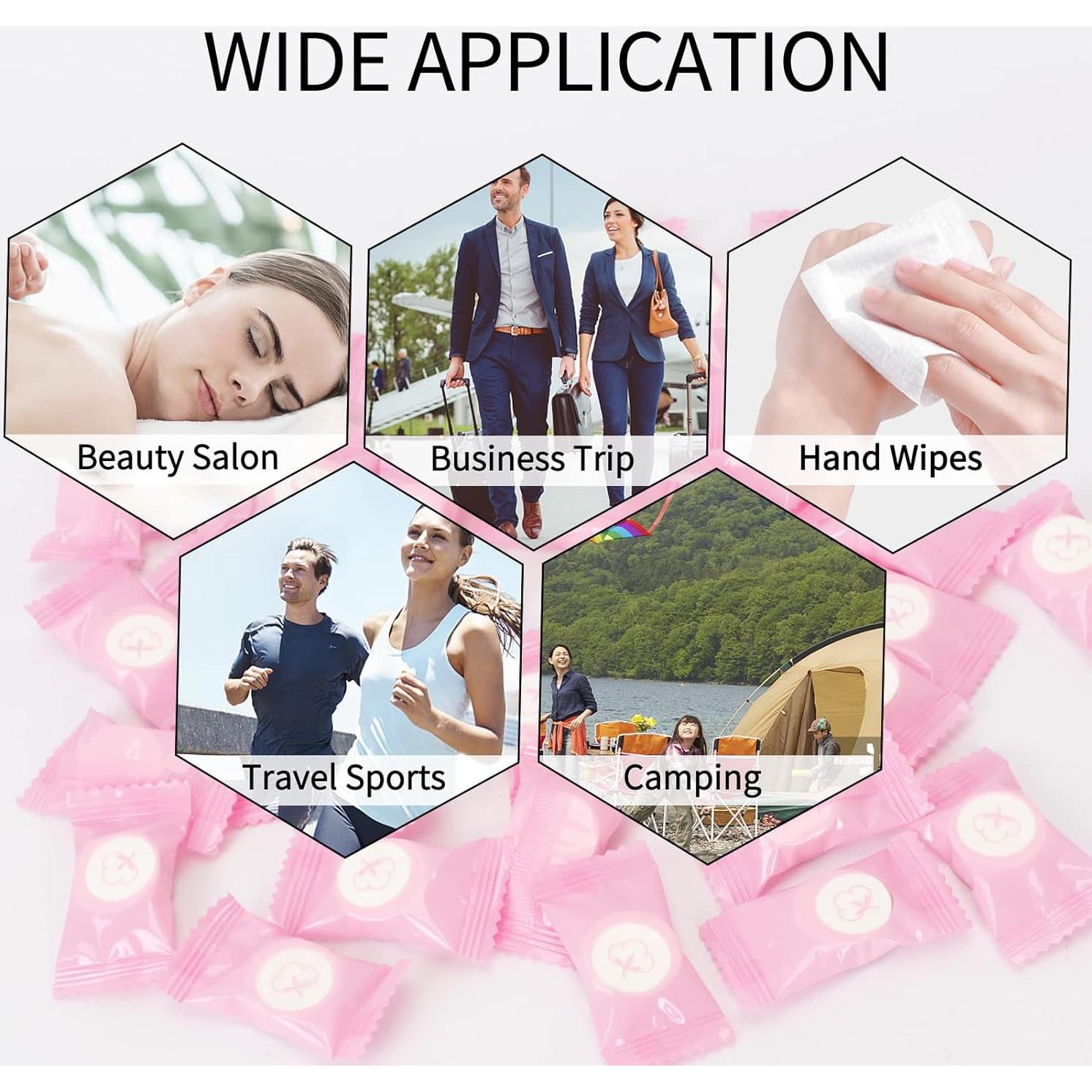 Toalla Comprimida Classycoo 100 PCS Algodón Rosa Ecológica