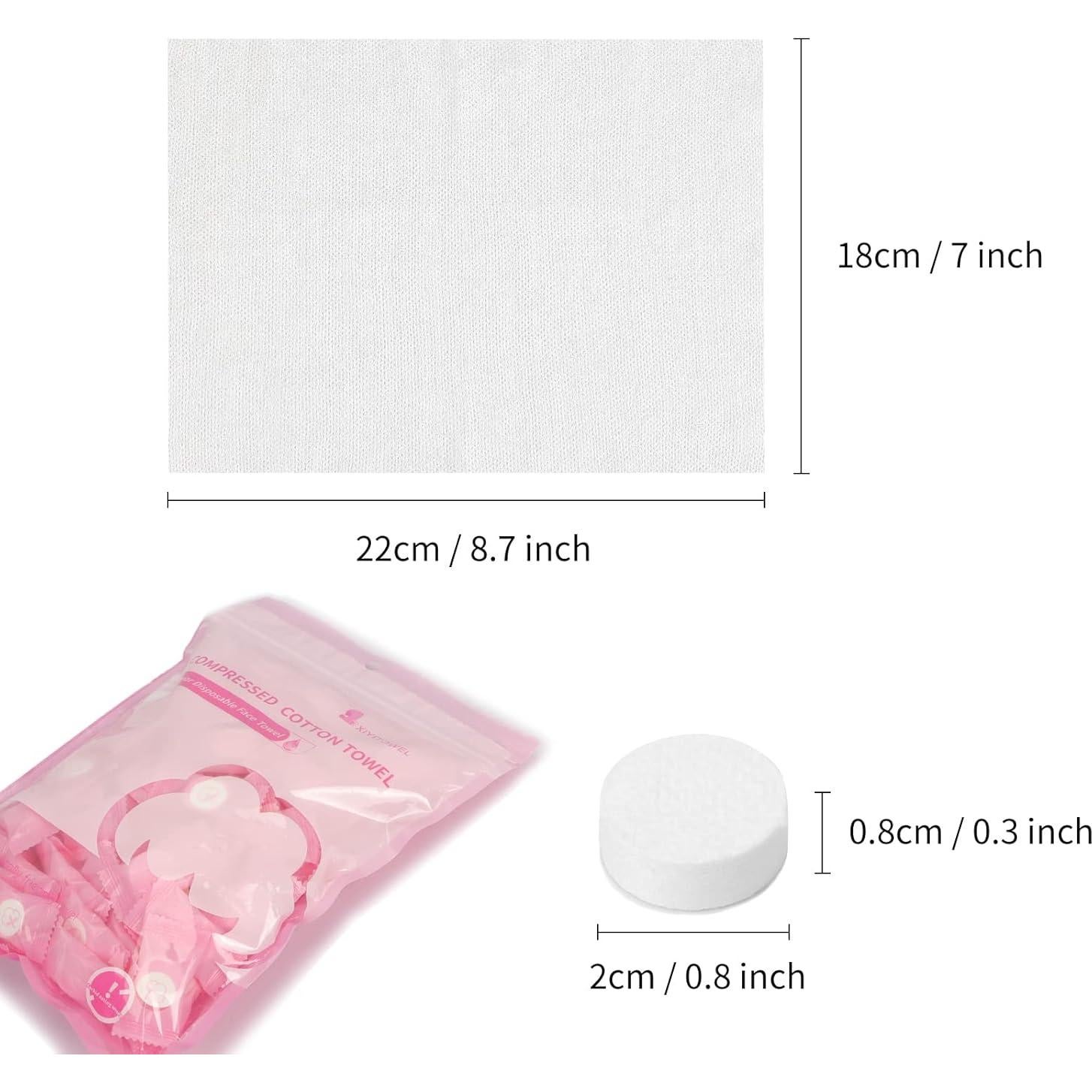 Toalla Comprimida Classycoo 100 PCS Algodón Rosa Ecológica