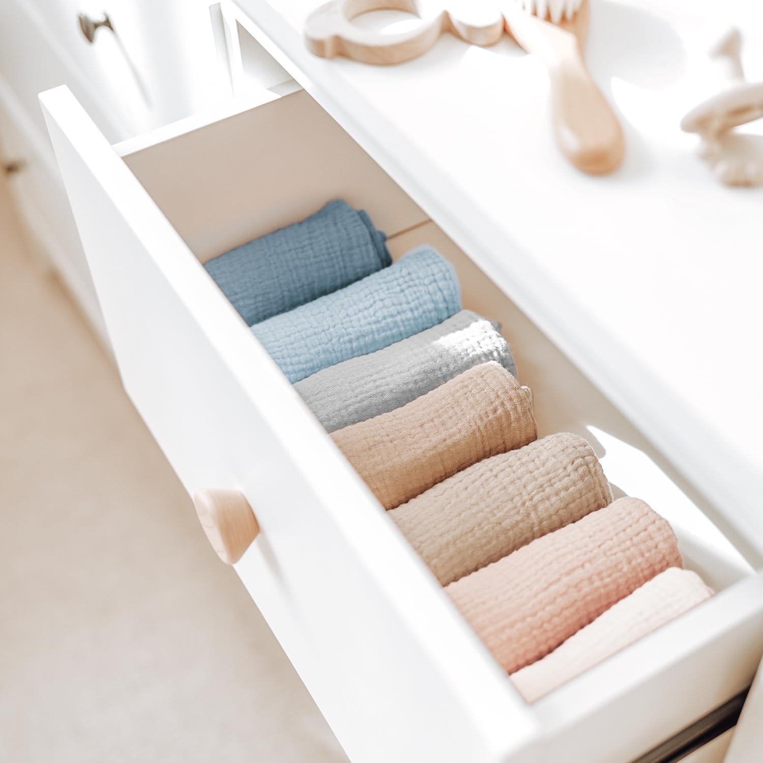 Konssy Paquete de 7 Toallas de Muselina para Cara 27.94 cm