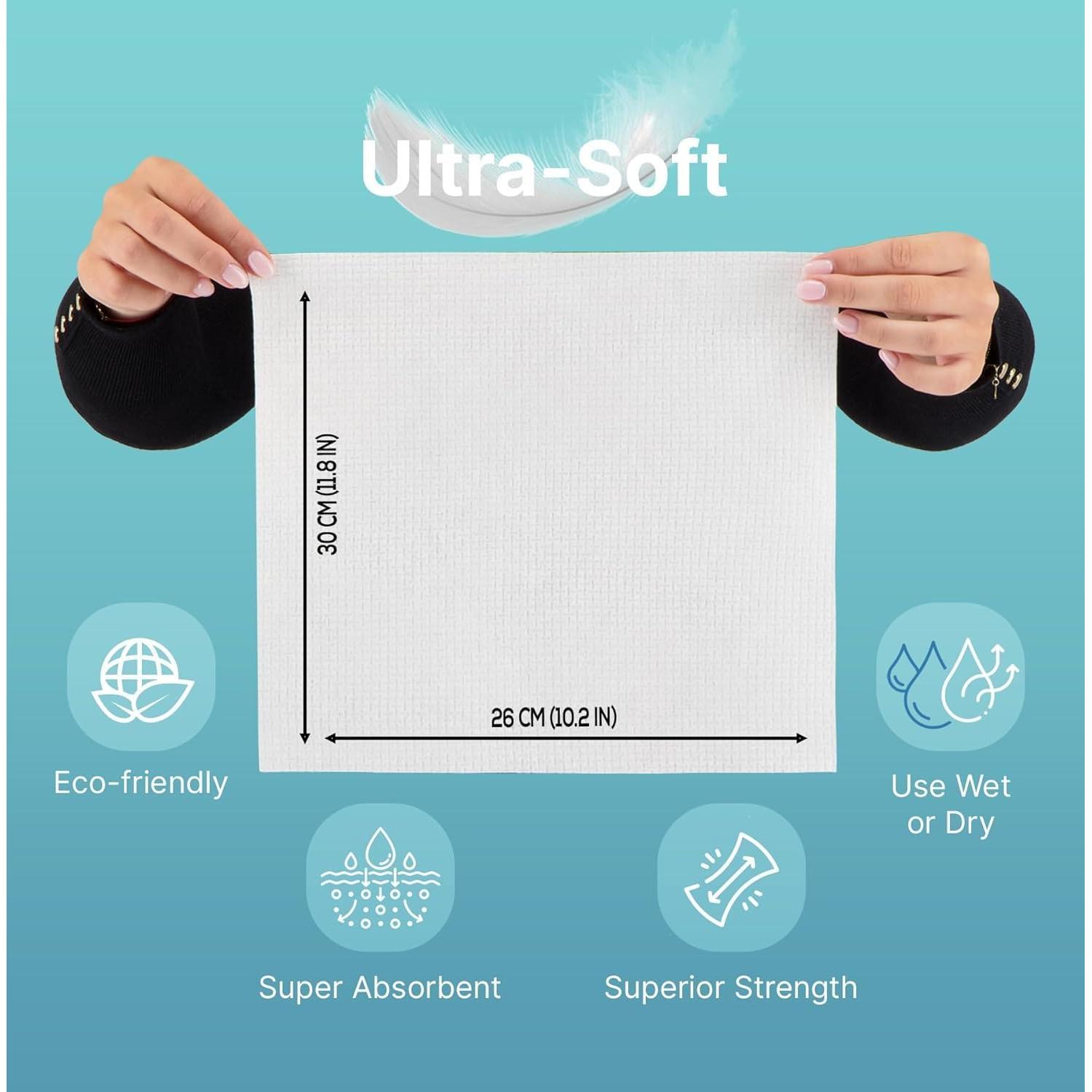 Toallas Faciales Biobasadas Nat.&Co. 50 Unidades 30x26 cm