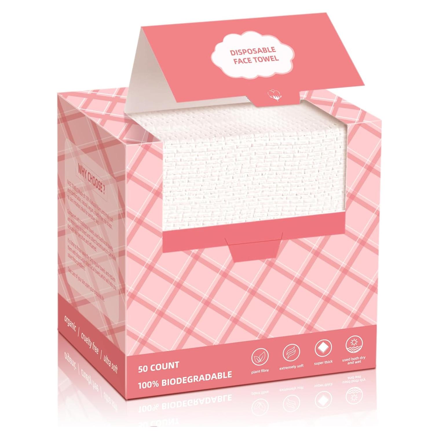 Toallas Faciales Desechables ICOTLE 50 Unidades 25.4x30.5cm