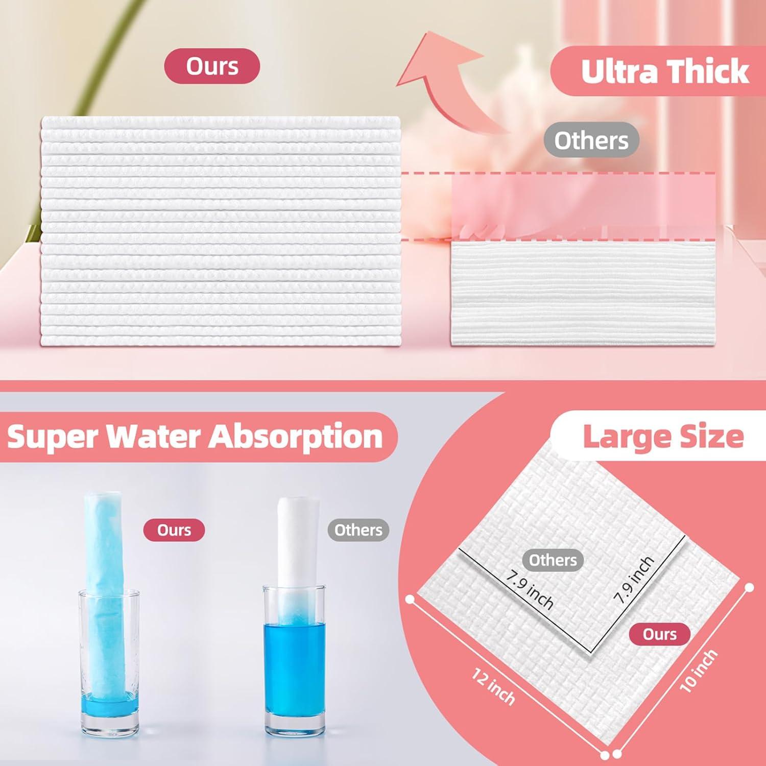 Toallas Faciales Desechables ICOTLE 50 Unidades 25.4x30.5cm