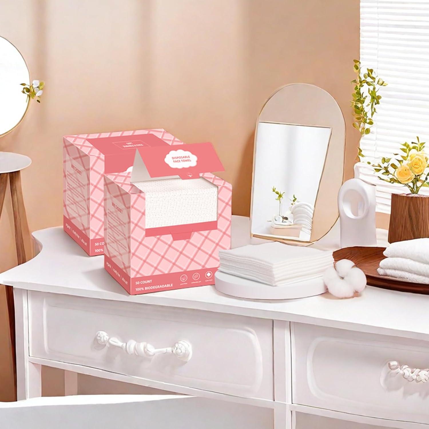 Toallas Faciales Desechables ICOTLE 50 Unidades 25.4x30.5cm