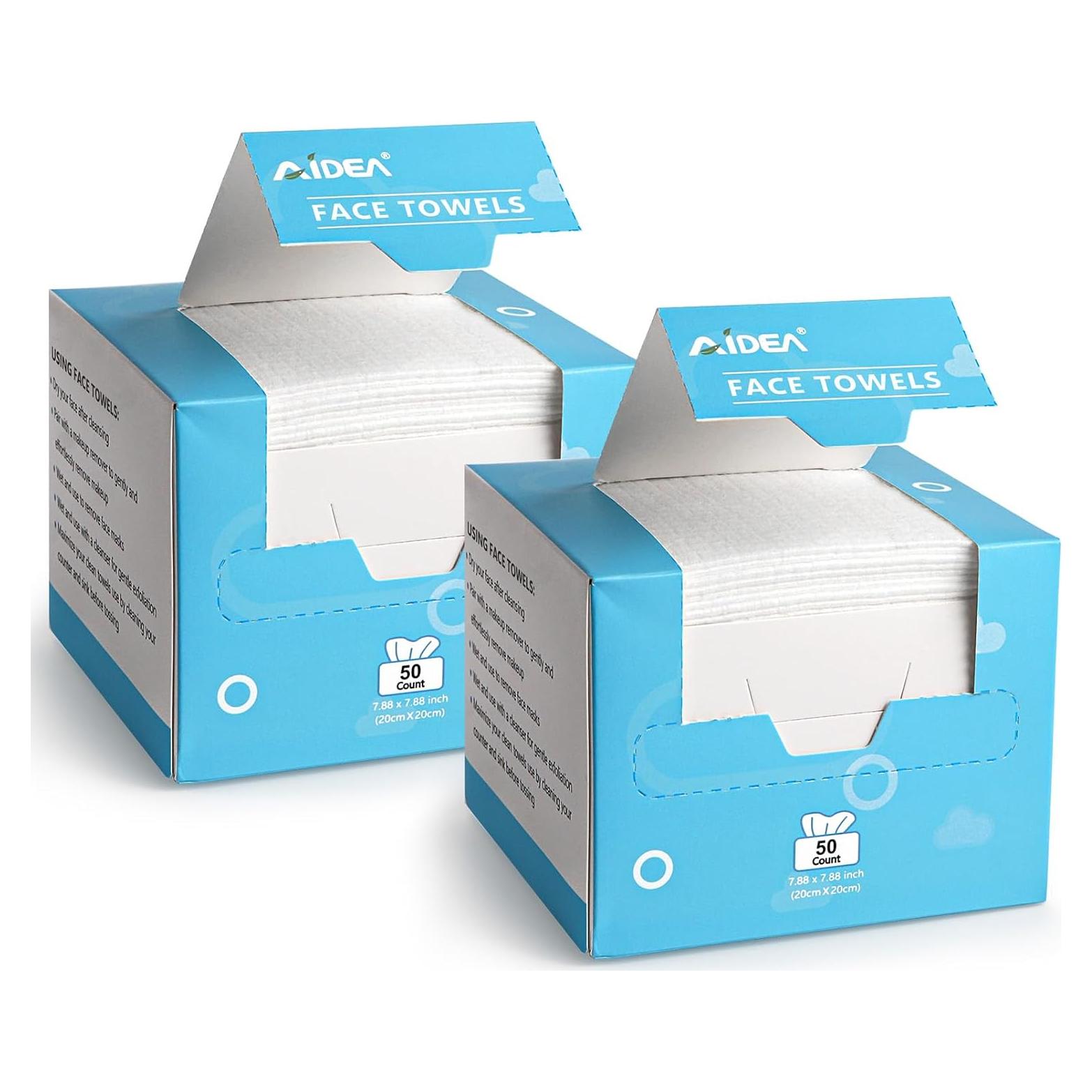 Toallas Faciales Desechables AIDEA 100 Unidades para Piel Sensible