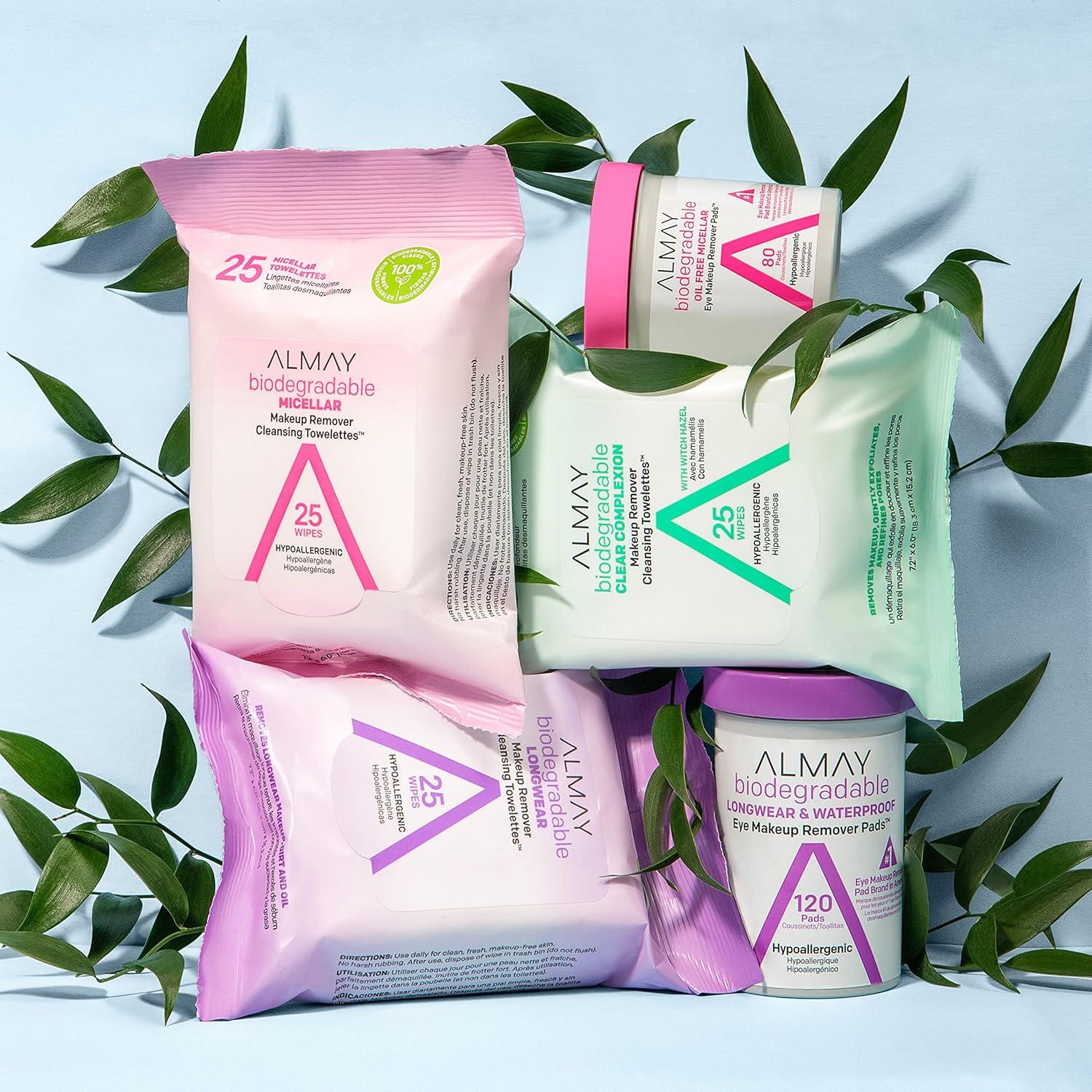 Toallitas Desmaquillantes Almay Biodegradables 25 Unidades