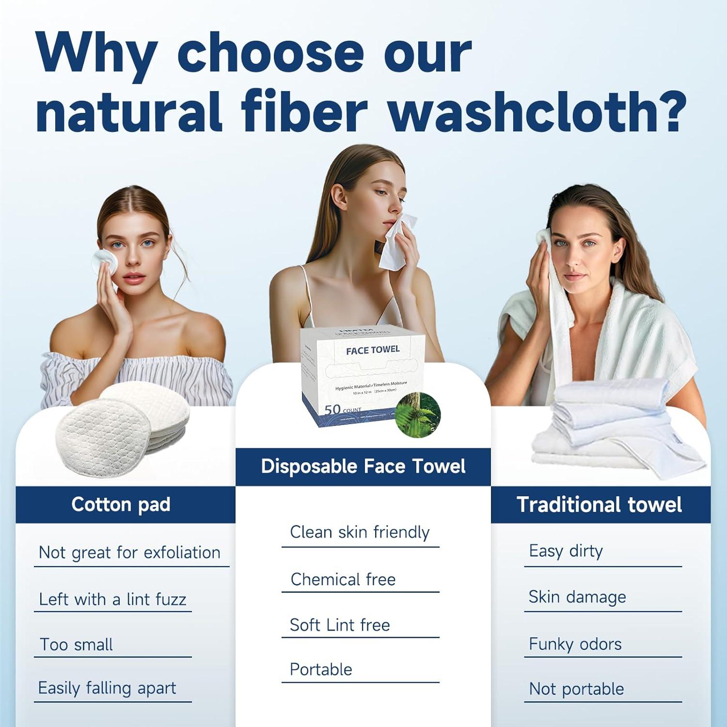 Toallas Faciales Desechables HMTM 50 Unidades 25.4x30.5cm