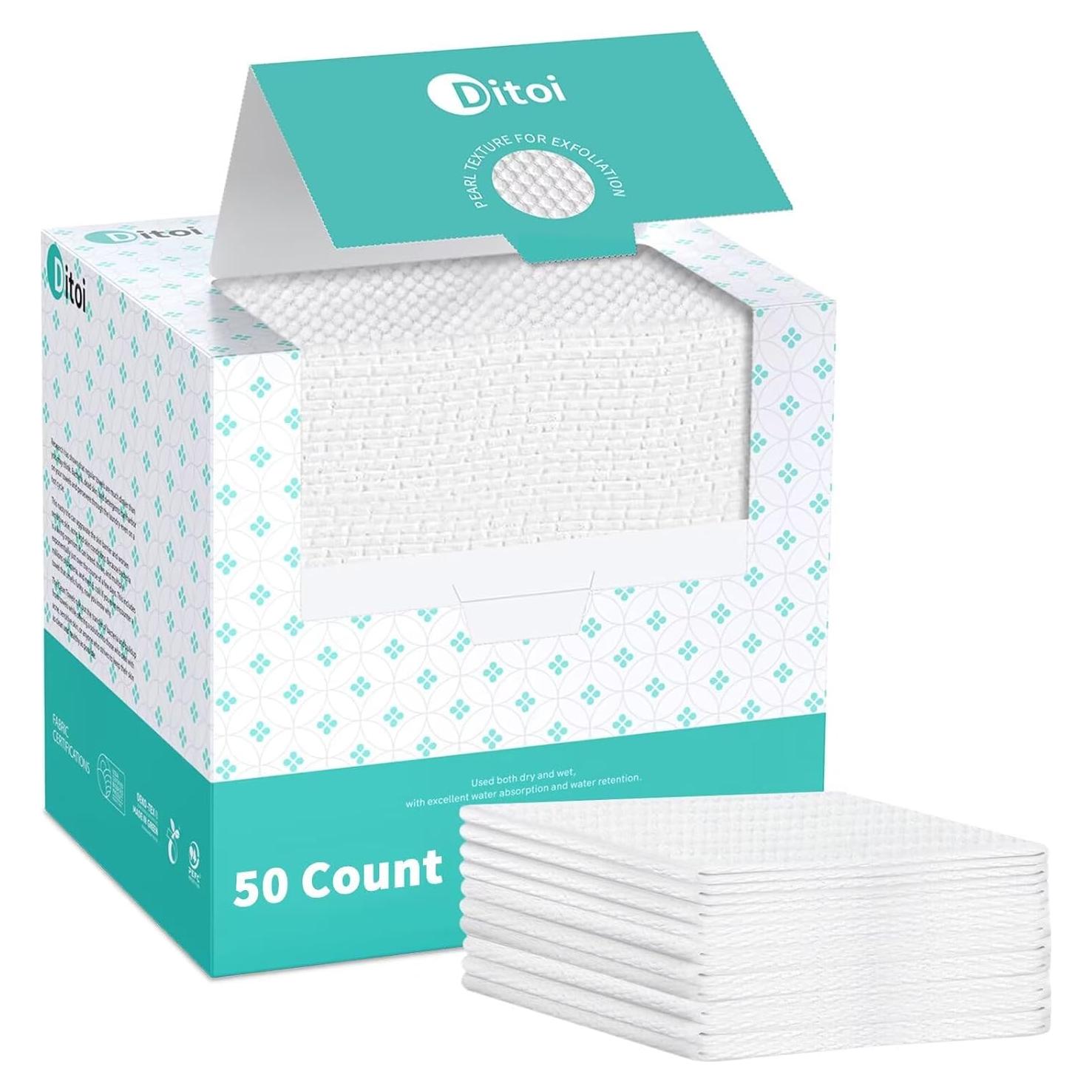 Toallas Faciales Desechables Ditoi XL 50 Pcs 25.4x30.5 cm