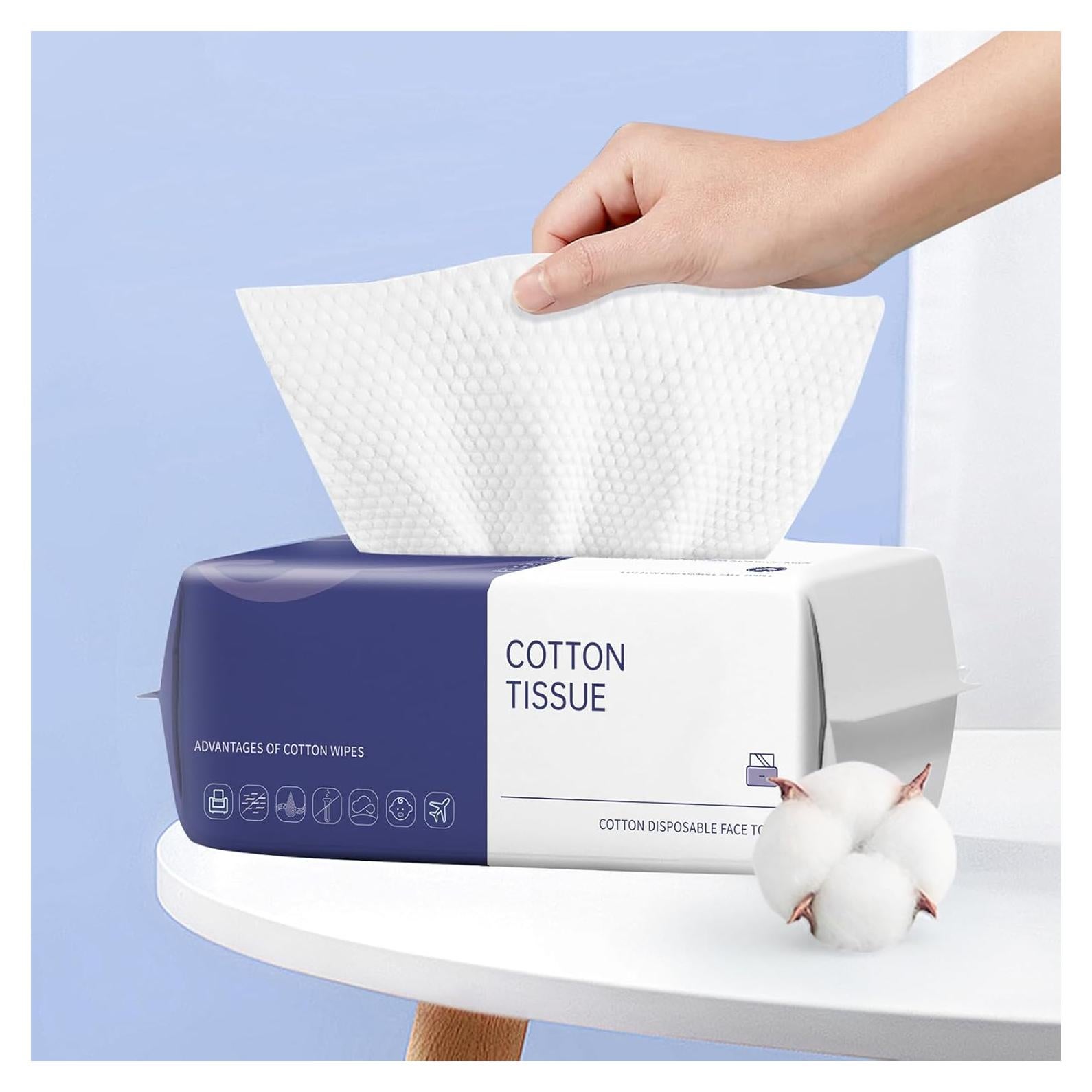Toallas Faciales Desechables BODFPPC 100 Unidades Algodón Suave