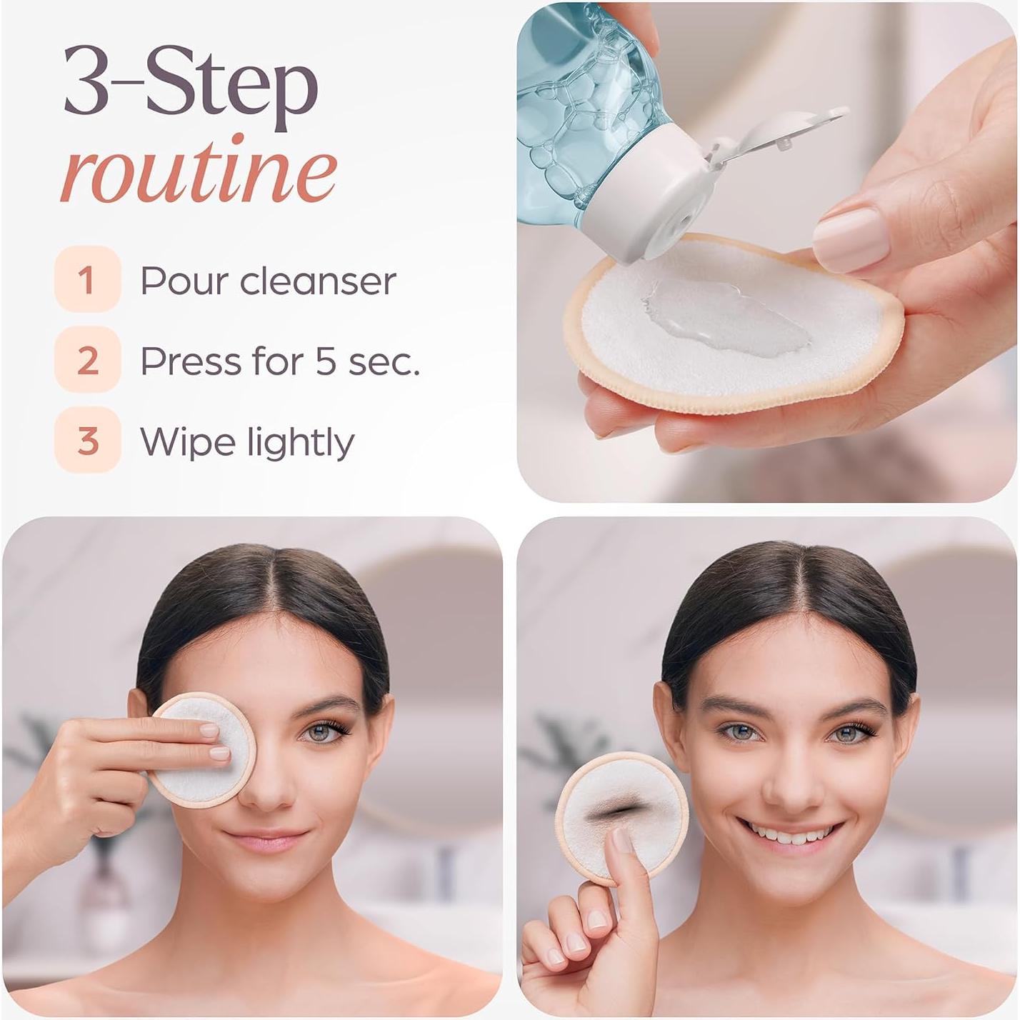 Rondas de Algodón Reutilizables VIVAGO 20 Piezas 8cm