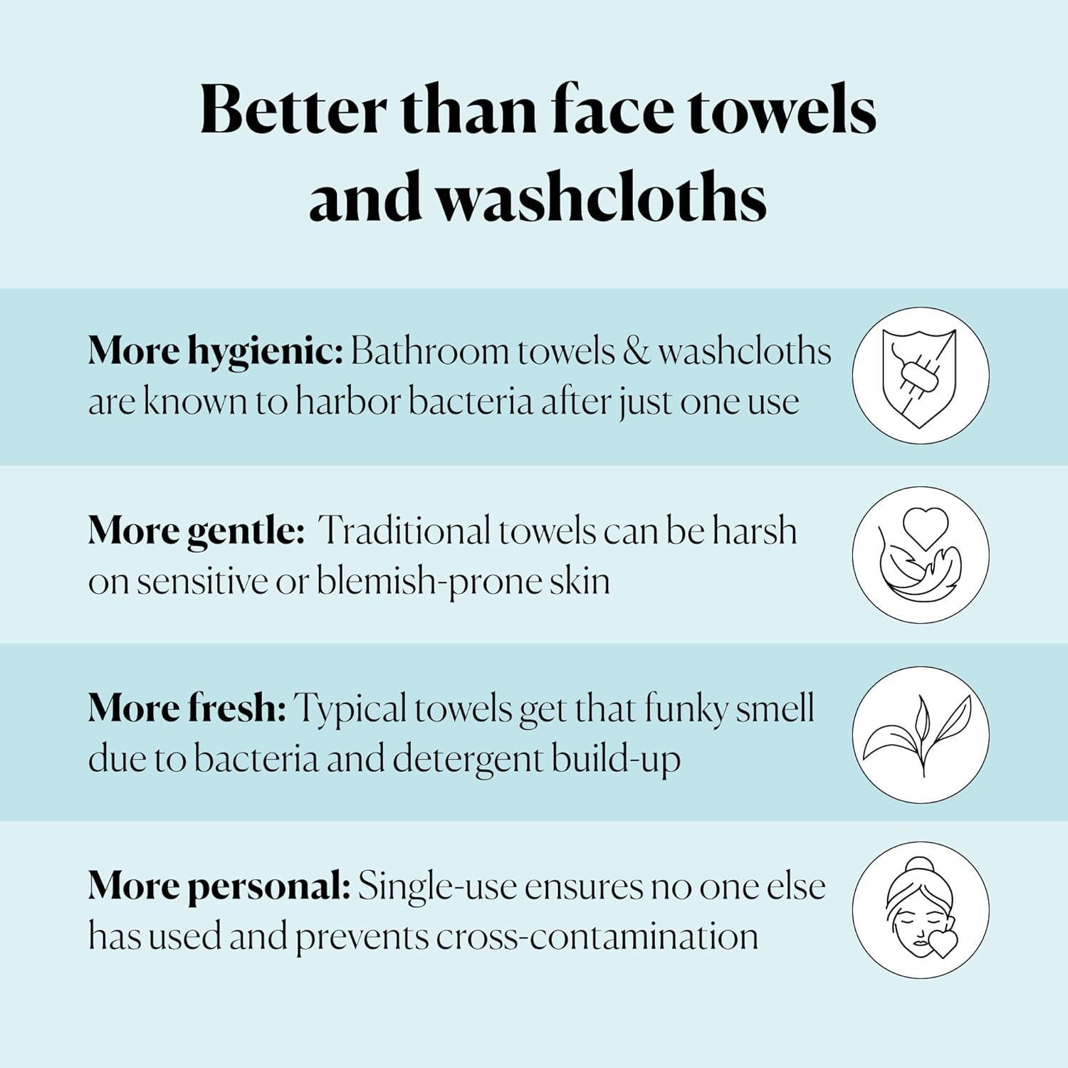 Toallitas Faciales Suaves Sky Organics - 50 Unidades XL