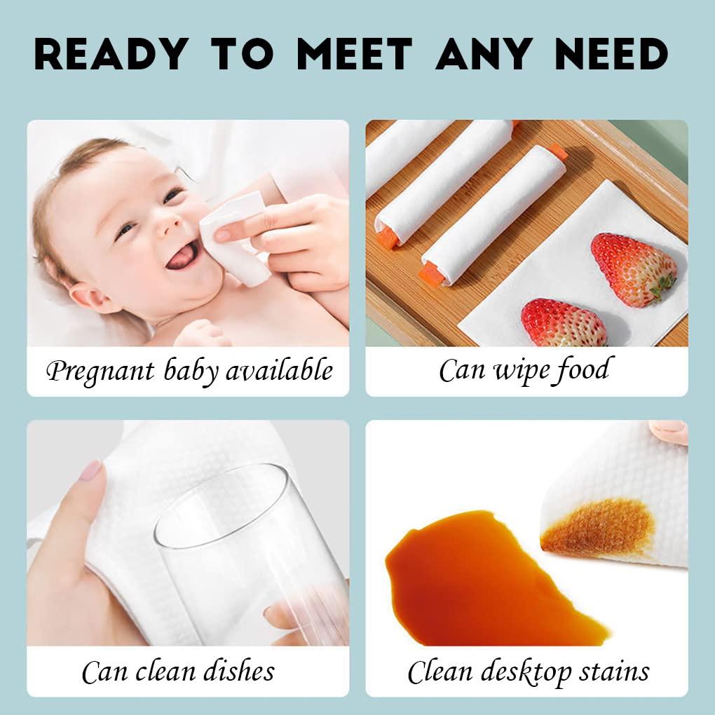 Toalla Facial Desechable Hsxfl 100% Algodón 100 Hojas 20x20 cm