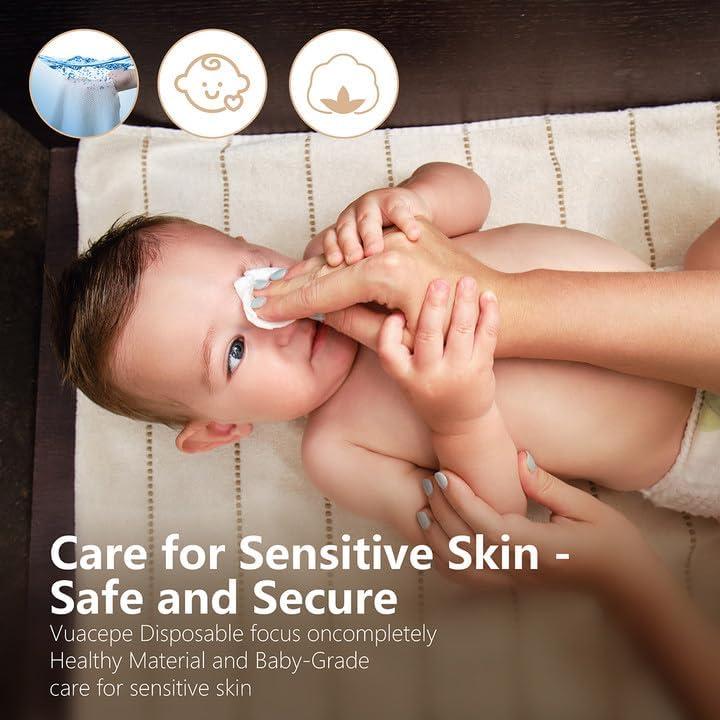 Toallas Faciales Desechables de Algodón 100 Unidades Suaves