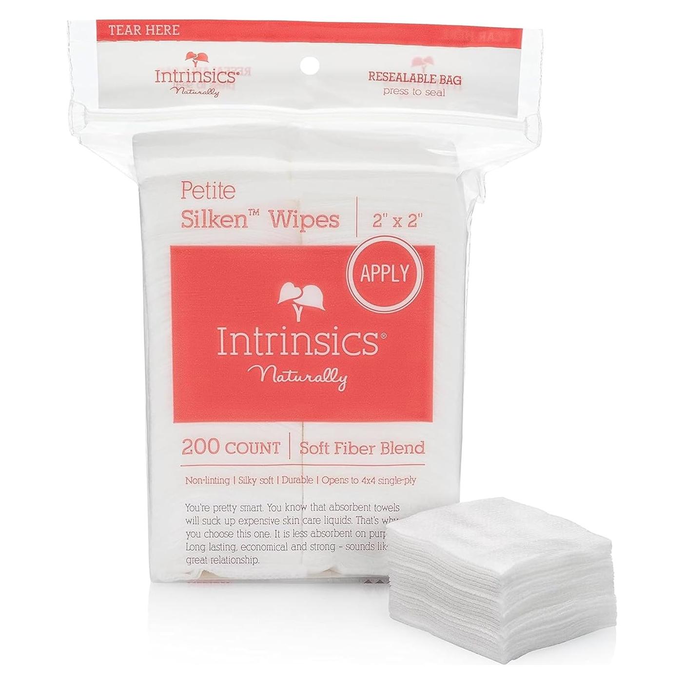 Toallitas de Seda Intrinsics 2"x2" 200 Unidades Sin Pelusa