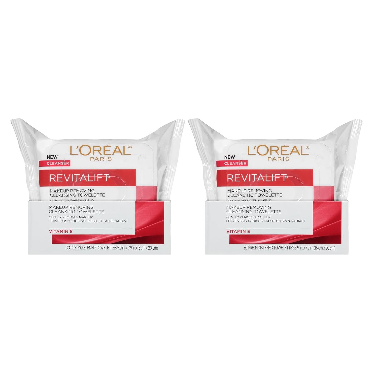 Toallitas Desmaquillantes L'Oreal Paris Revitalift 30 Unidades