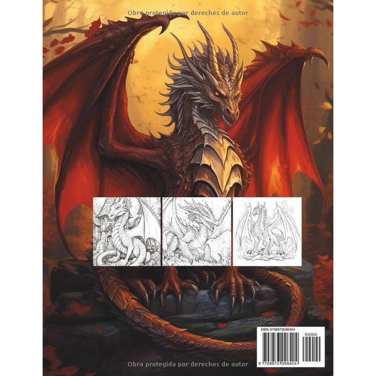 Los Dragones Libro de Colorear para Adultos: Criaturas Míticas de Fantasía para Relajarse y Aliviar el Estrés (Spanish Edition)